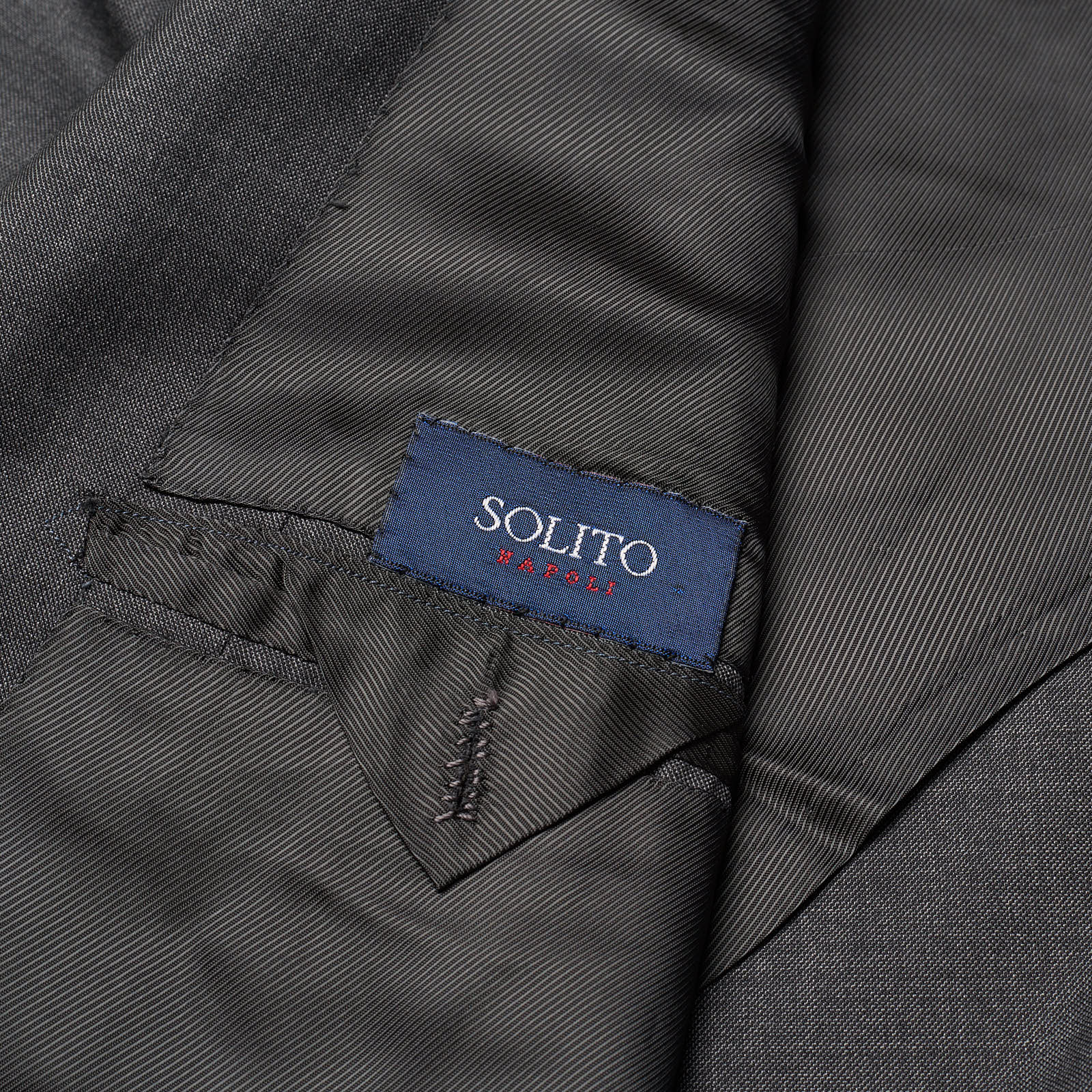 Sartoria SOLITO Napoli Bespoke Gray Handmade DB Jacket EU 50 NEW US 40
