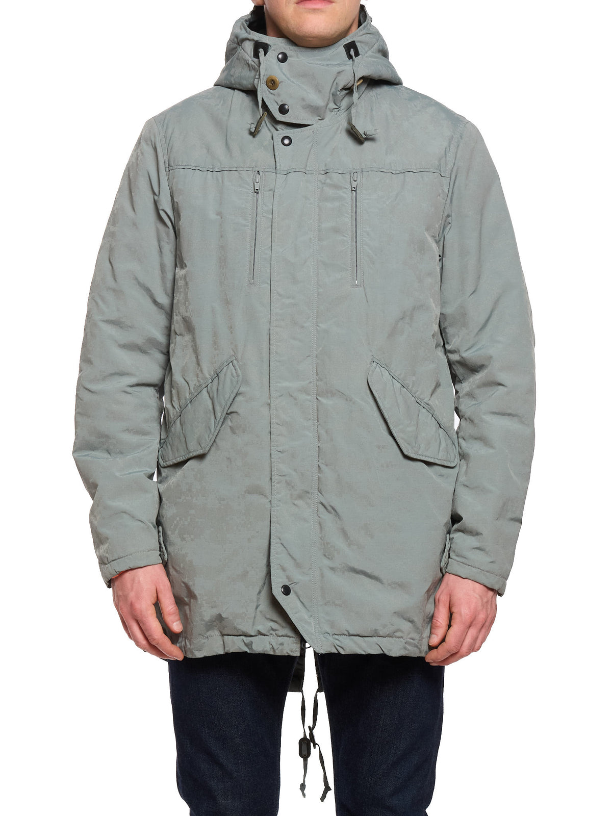 SPIEWAK & SONS Golden Fleece Gray Reflective Camo Nylon Fully Lined Jacket XL USA Made