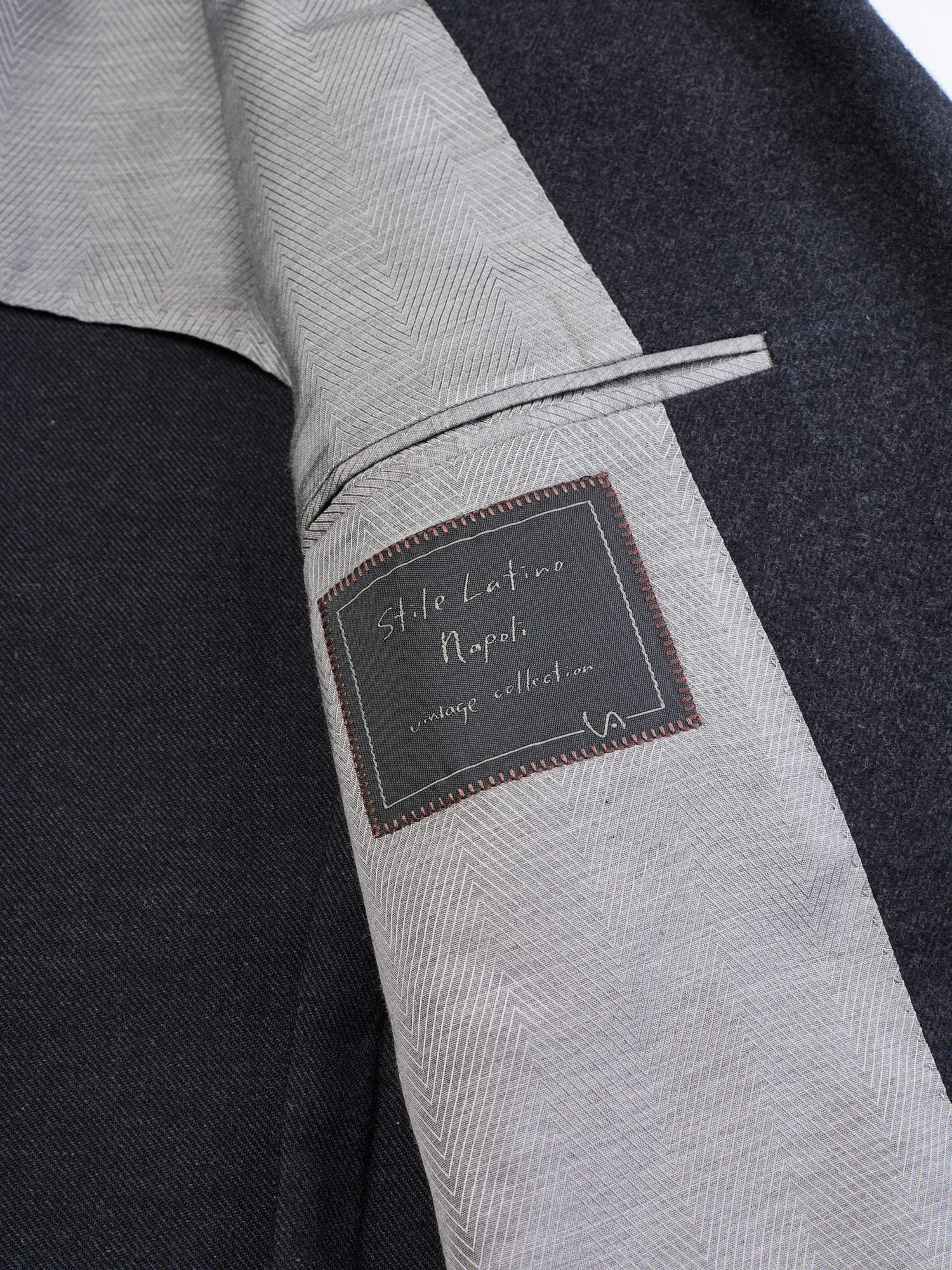 STILE LATINO "Vincenzo" Blue Wool-Cotton Slim Jacket