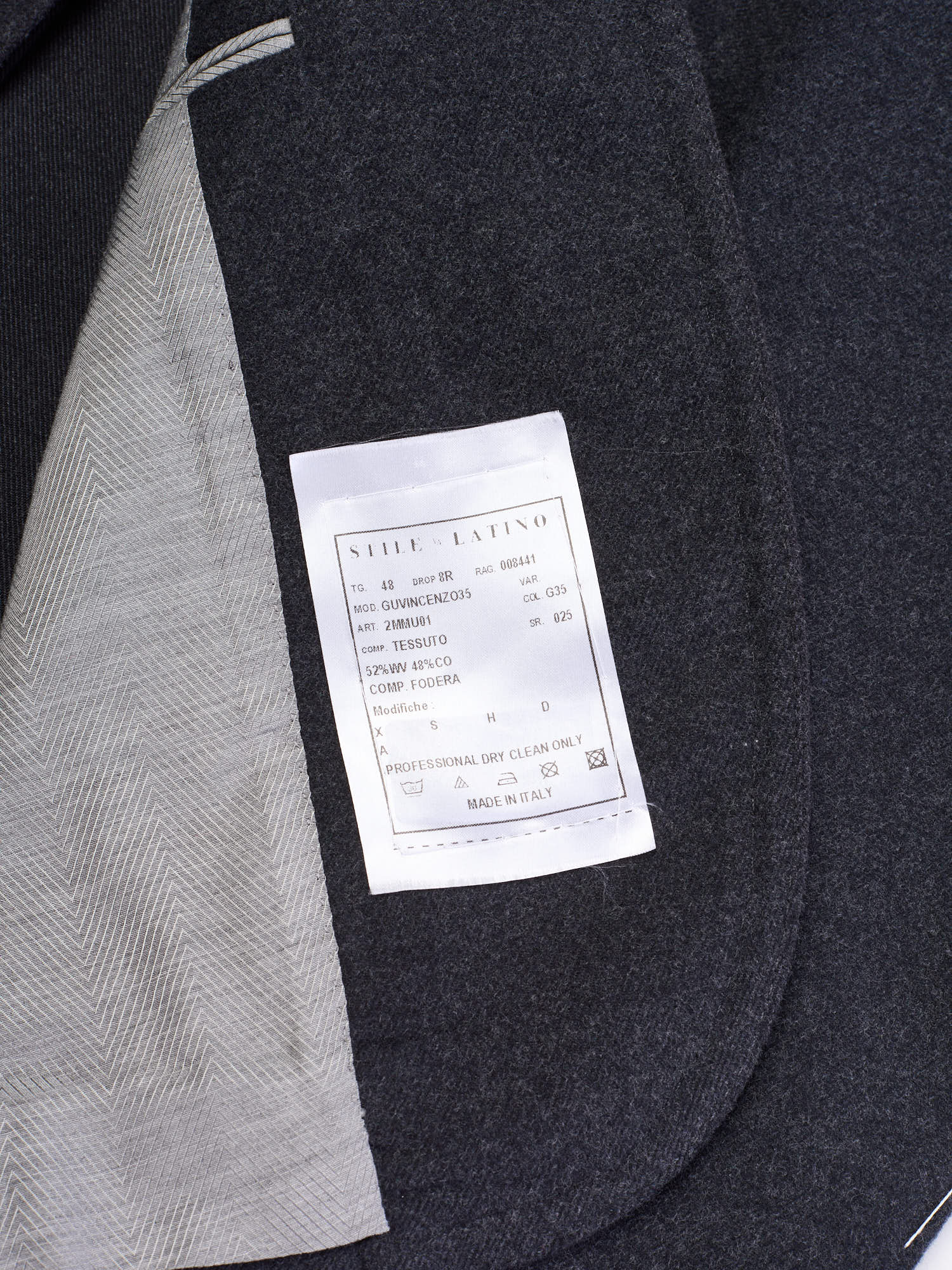 STILE LATINO "Vincenzo" Blue Wool-Cotton Slim Jacket