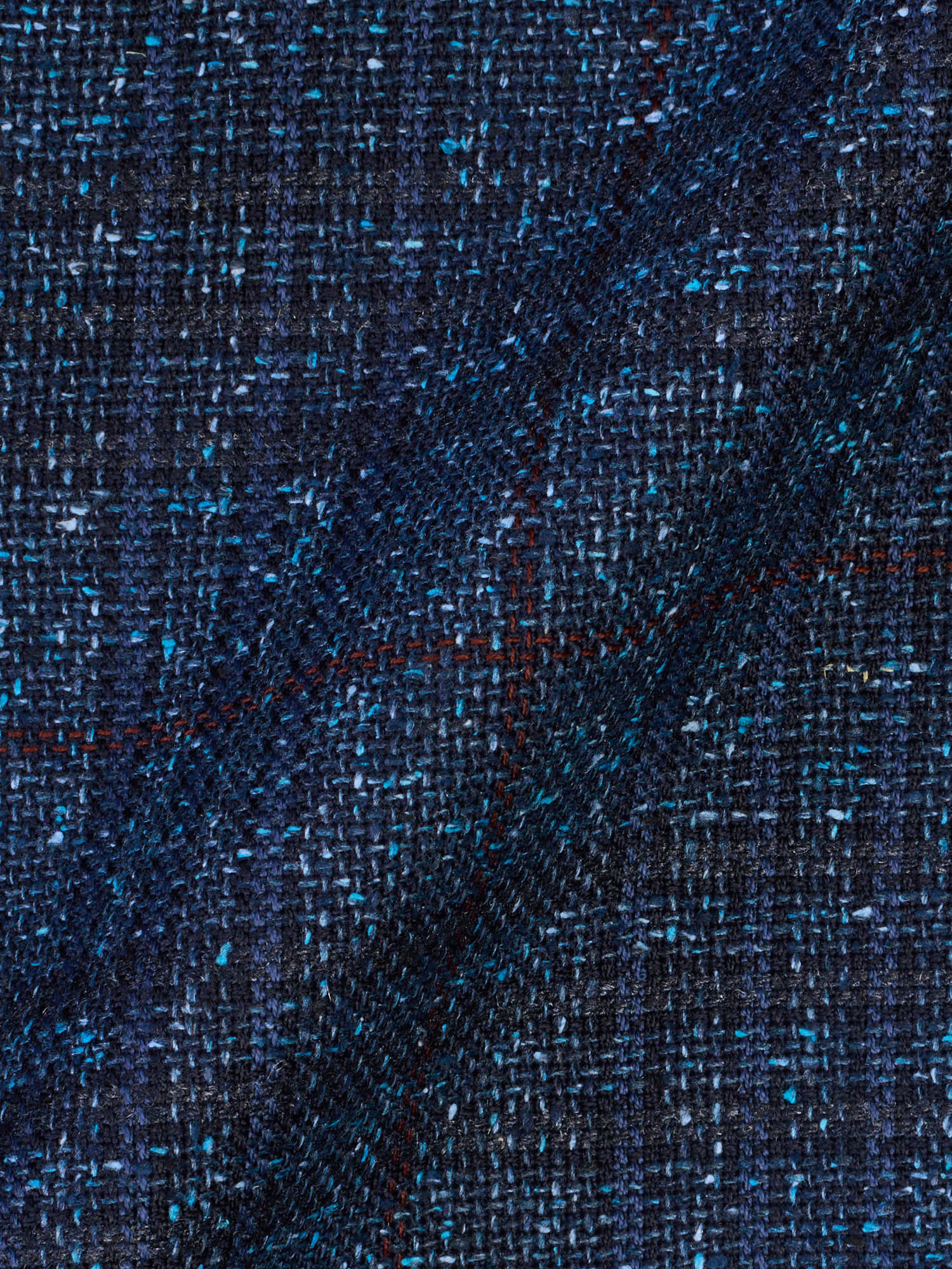 STILE LATINO "Vincenzo" Blue Windowpane Wool-Silk Jacket EU 48 US 38 Slim Fit