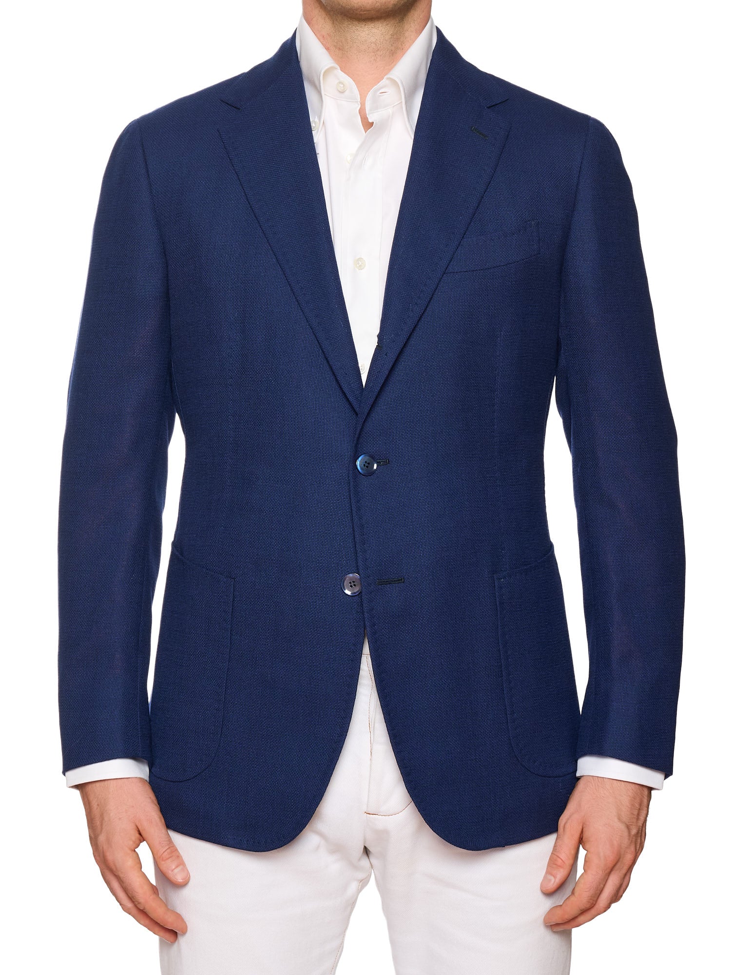 STILE LATINO "Vincenzo" Blue Wool Slim Fit Jacket