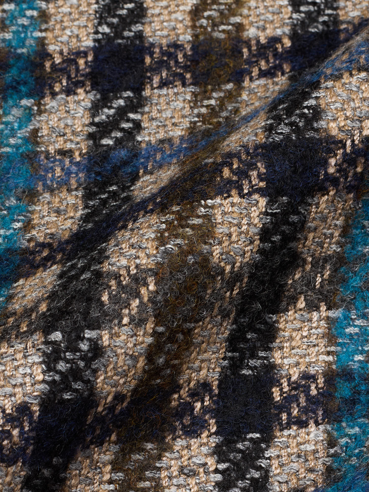 STILE LATINO "Vincenzo" Brown Plaid Alpaca-Wool-Silk-Linen Slim Fit Jacket