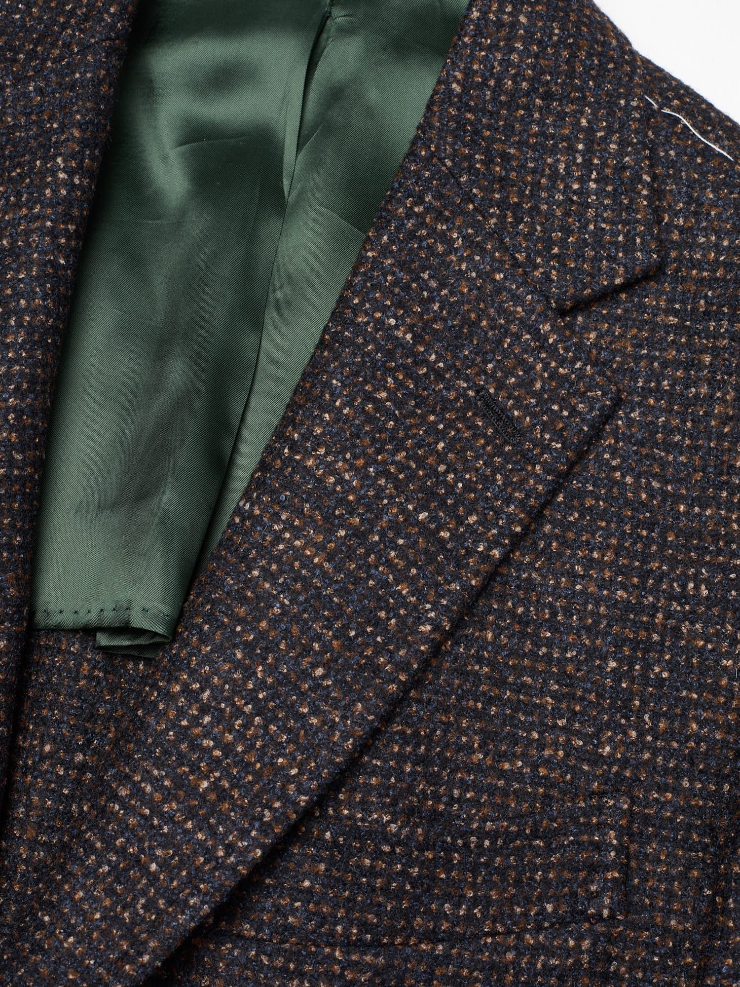 STILE LATINO "Guleo" Brown Wool-Silk-Linen Blazer Slim Fit Jacket