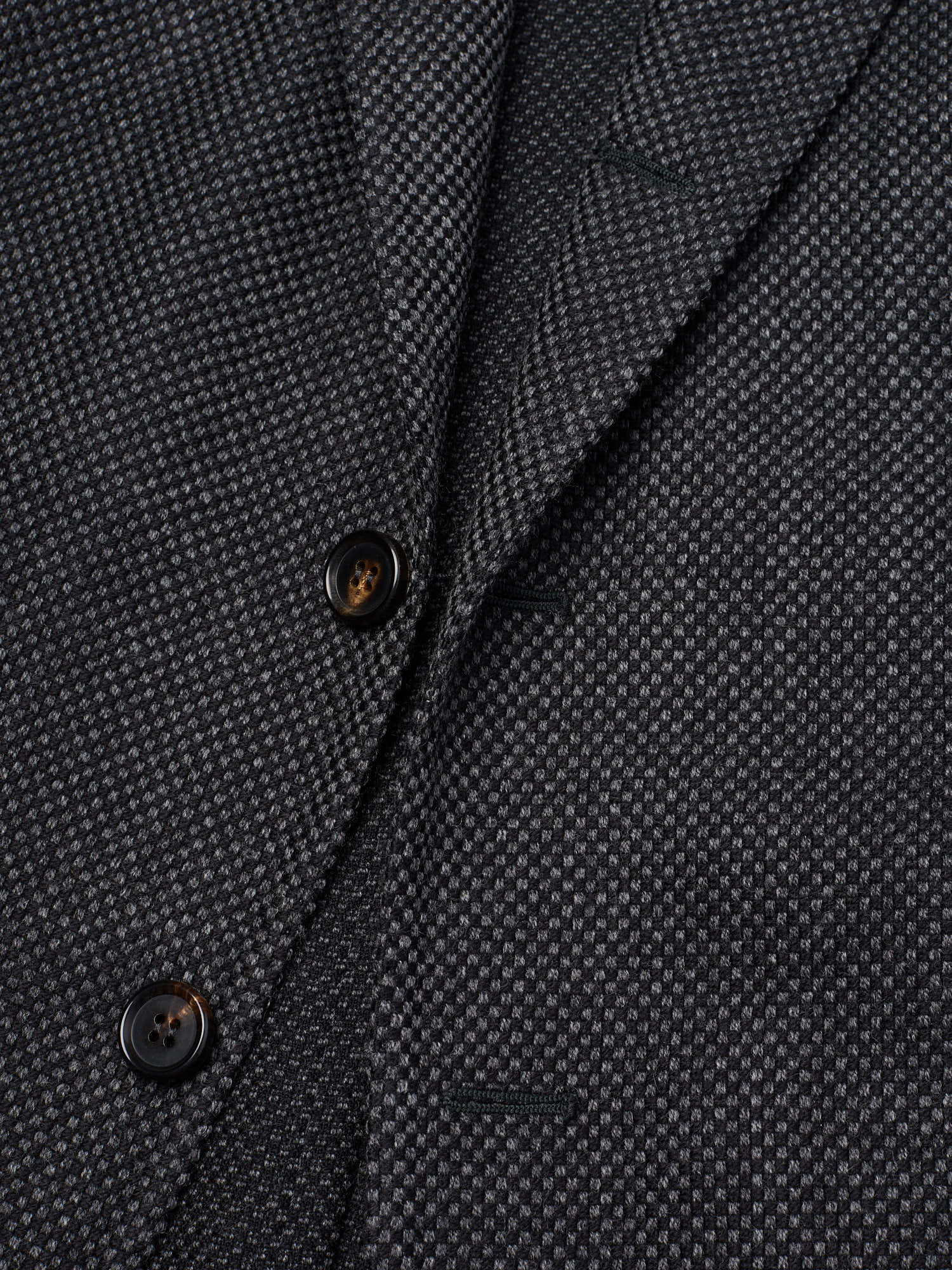 STILE LATINO "Vincenzo" Dark Gray Birdseye Virgin Wool Jacket Slim Fit