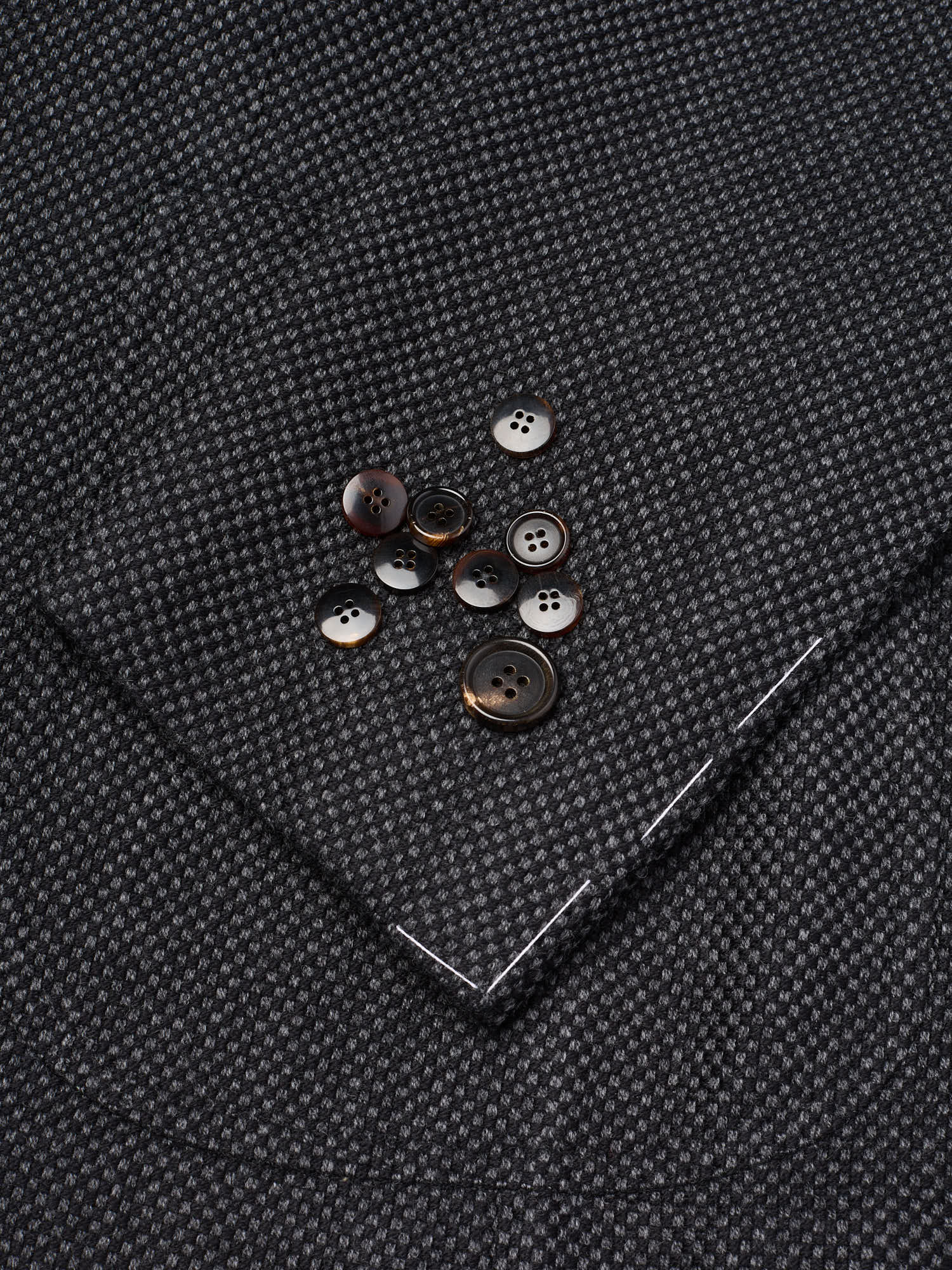 STILE LATINO "Vincenzo" Dark Gray Birdseye Virgin Wool Jacket Slim Fit