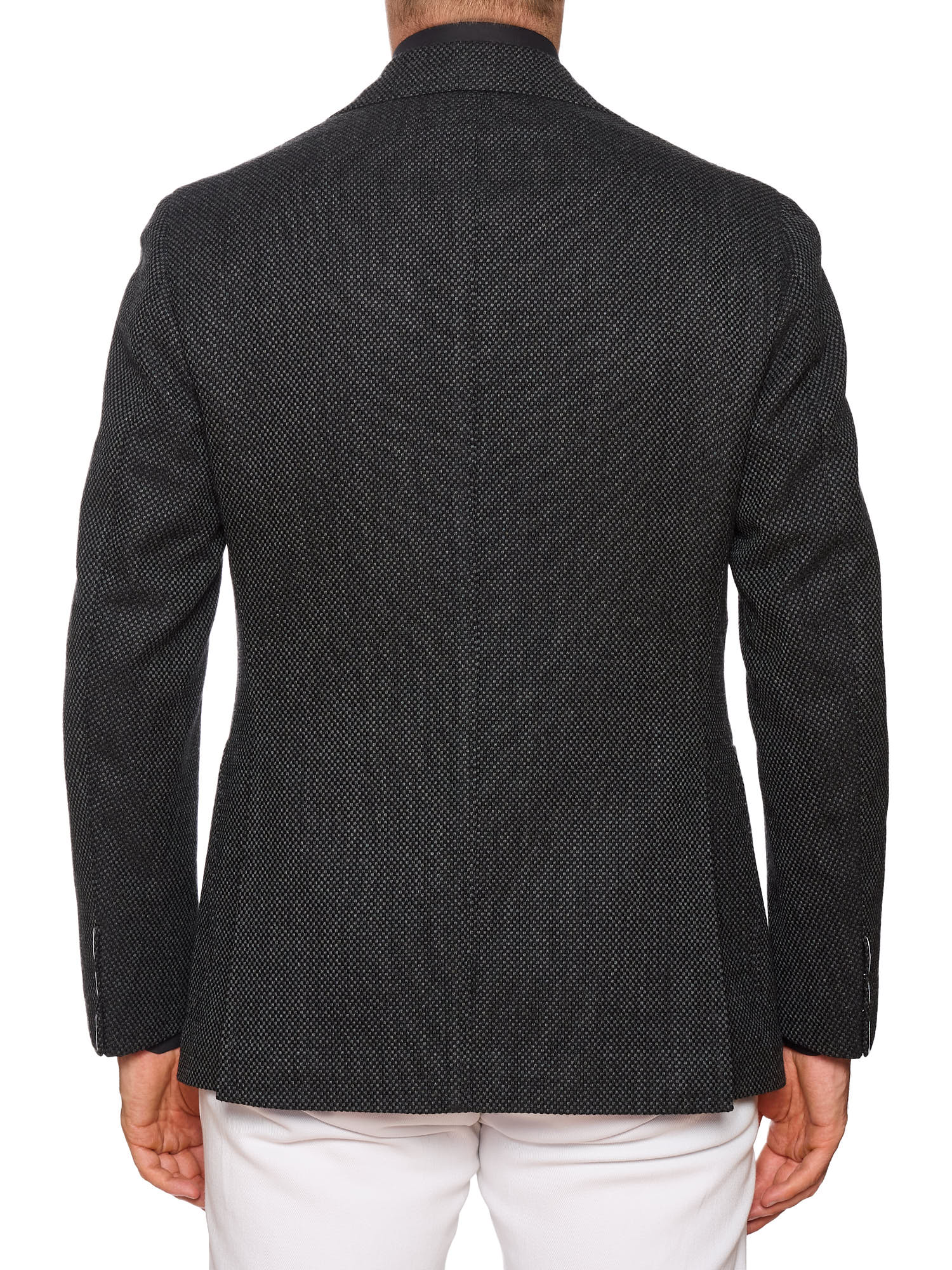 STILE LATINO "Vincenzo" Dark Gray Birdseye Virgin Wool Jacket Slim Fit