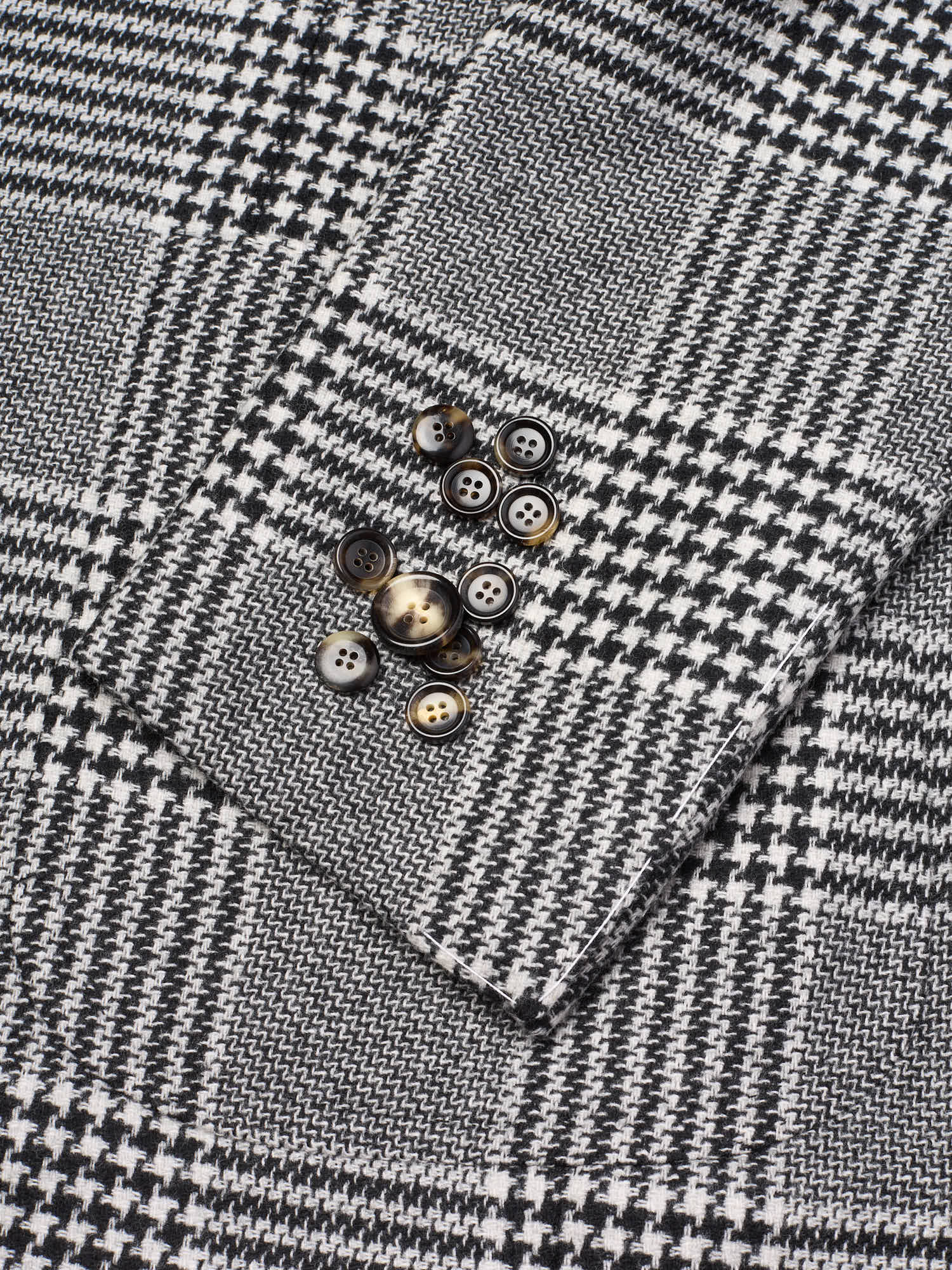 STILE LATINO Gray Prince of Wales Check Virgin Wool Cashmere Slim Fit Suit