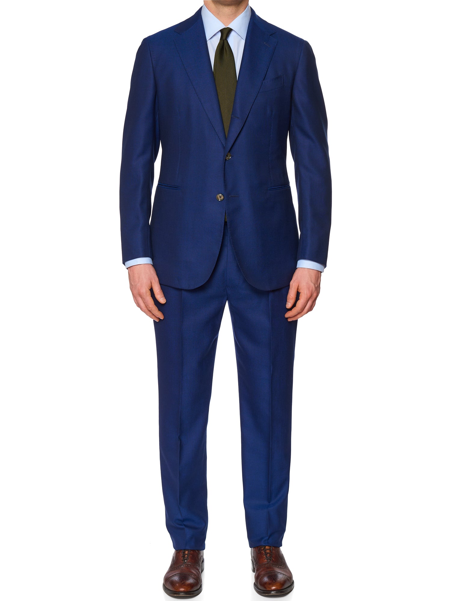STILE LATINO Handmade Royal Blue Wool Business Suit EU 54 NEW US 44 Sl