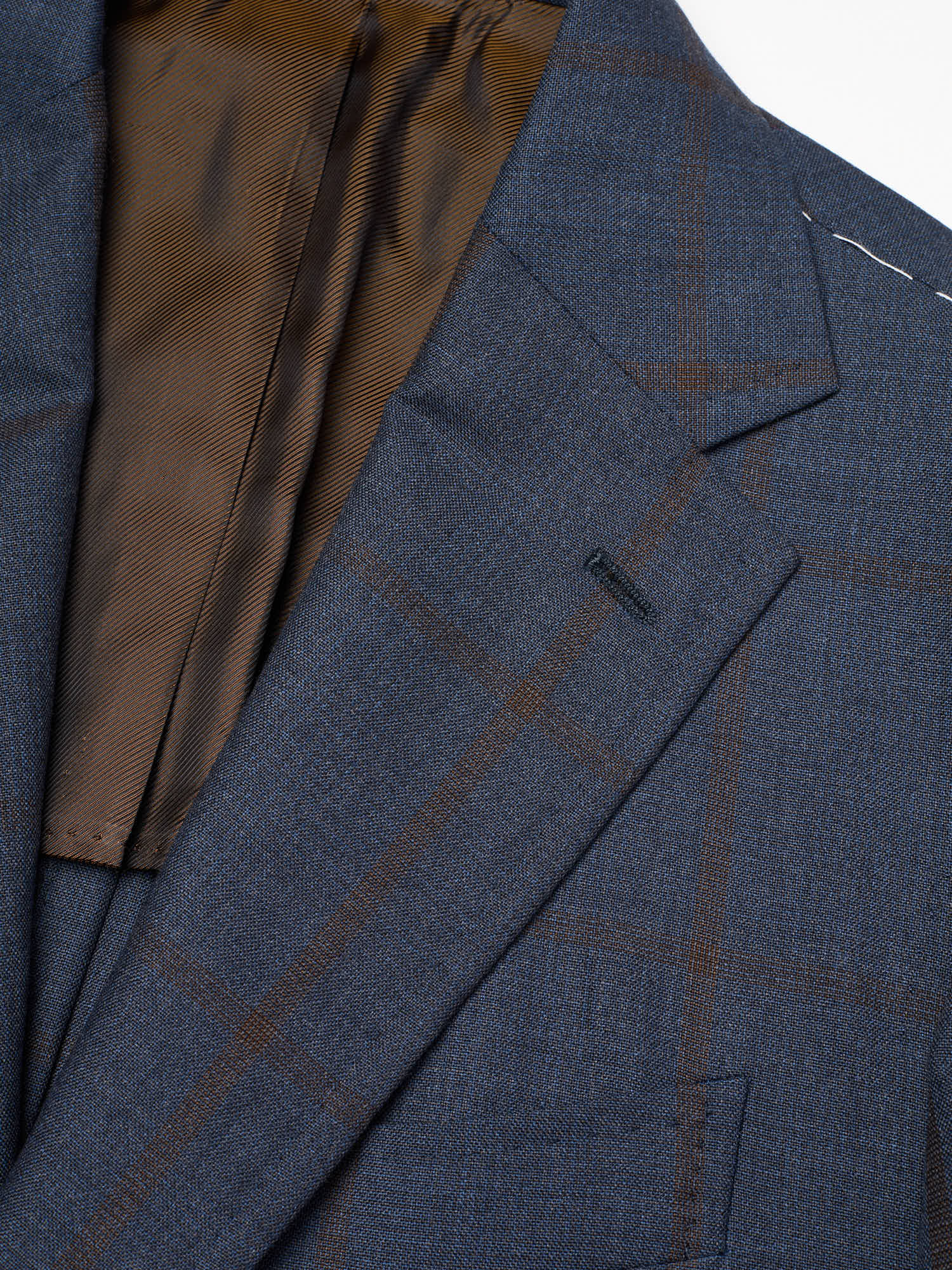 STILE LATINO Handmade Blue Windowpane Wool Suit Slim Fit NEW Vincenzo