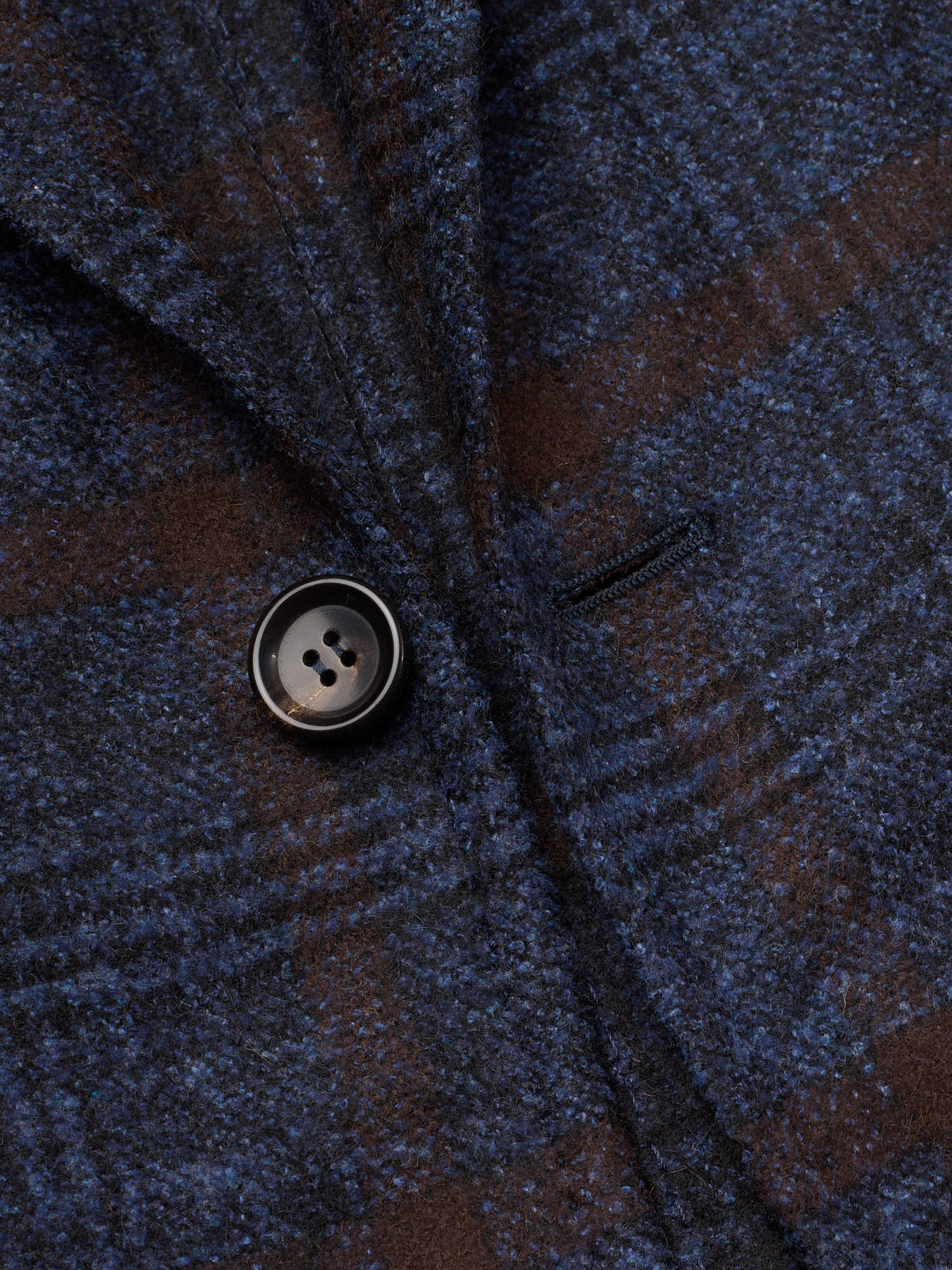 STILE LATINO Handmade Blue Windsor Plaid Flannel Alpaca-Cotton Suit Fausto