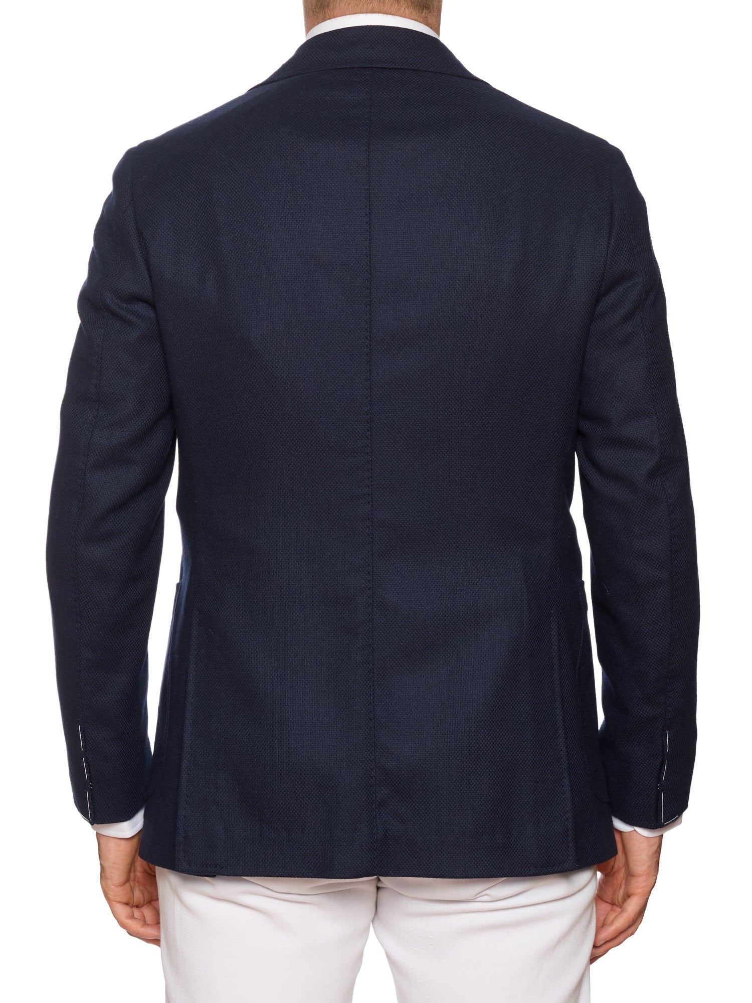 STILE LATINO "Vincenzo" Navy Blue Wool-Cashmere Slim Fit Jacket
