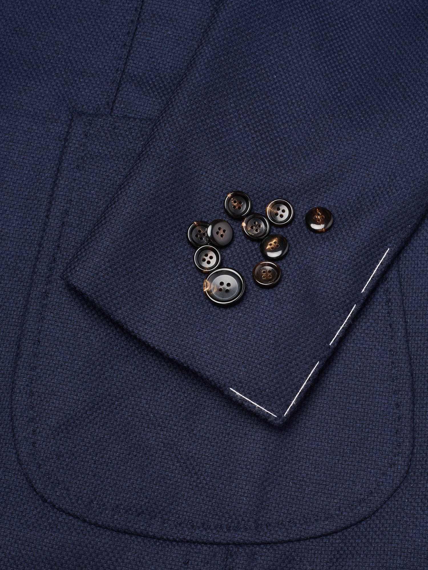 STILE LATINO "Vincenzo" Navy Blue Wool-Cashmere Slim Fit Jacket