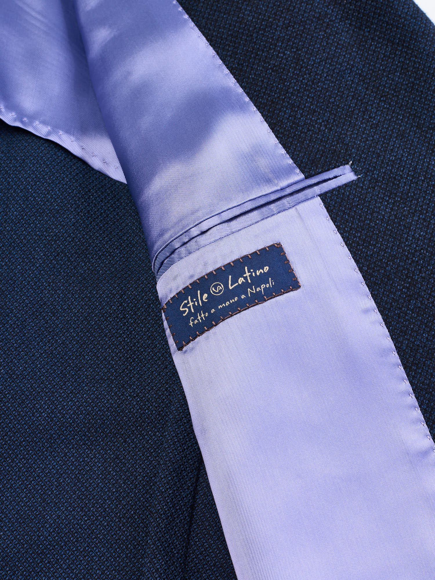 STILE LATINO "Vincenzo" Navy Flannel Cotton Jacket EU 48 US 38 Slim Fit