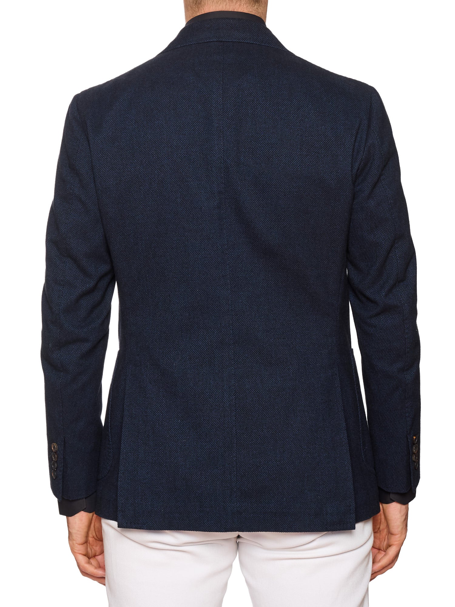 STILE LATINO "Vincenzo" Navy Flannel Cotton Jacket EU 48 US 38 Slim Fit