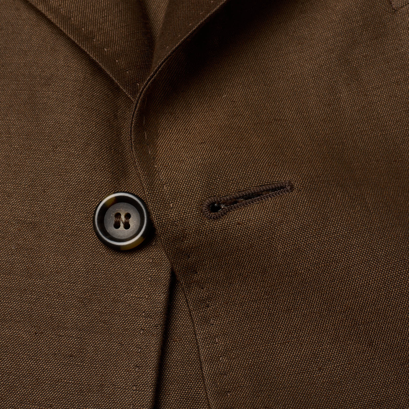 STUVARD MOOIS Brown Linen-Silk Jacket EU 56 NEW US 46