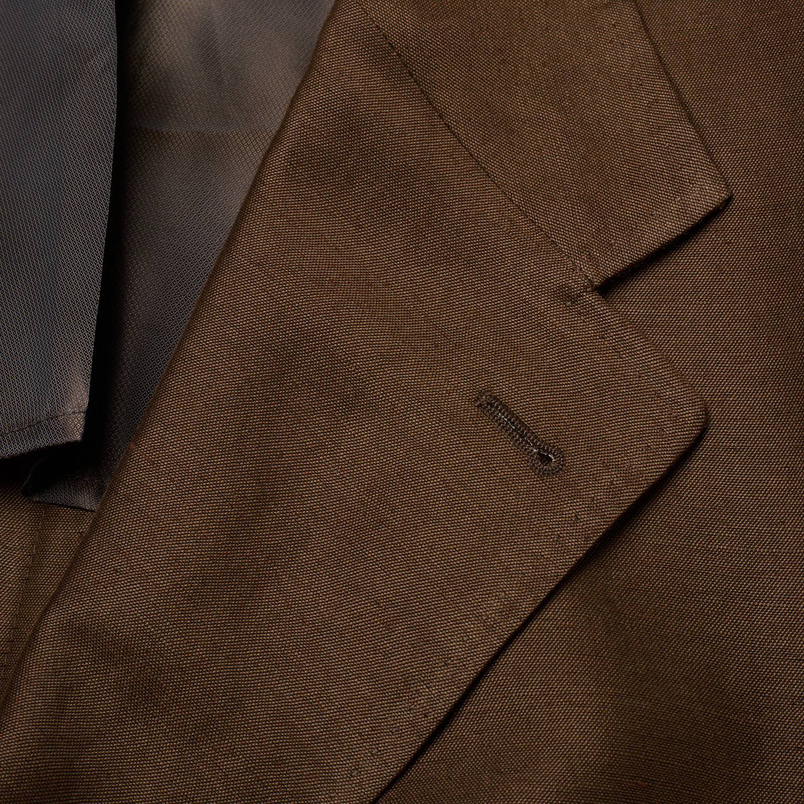 STUVARD MOOIS Brown Linen-Silk Jacket EU 56 NEW US 46