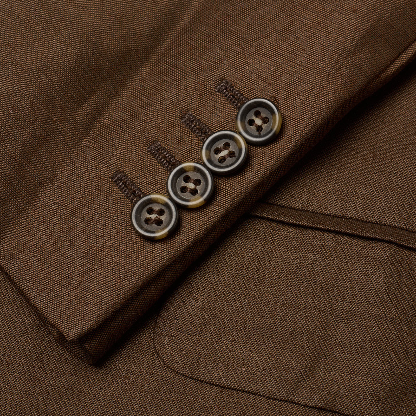 STUVARD MOOIS Brown Linen-Silk Jacket EU 56 NEW US 46