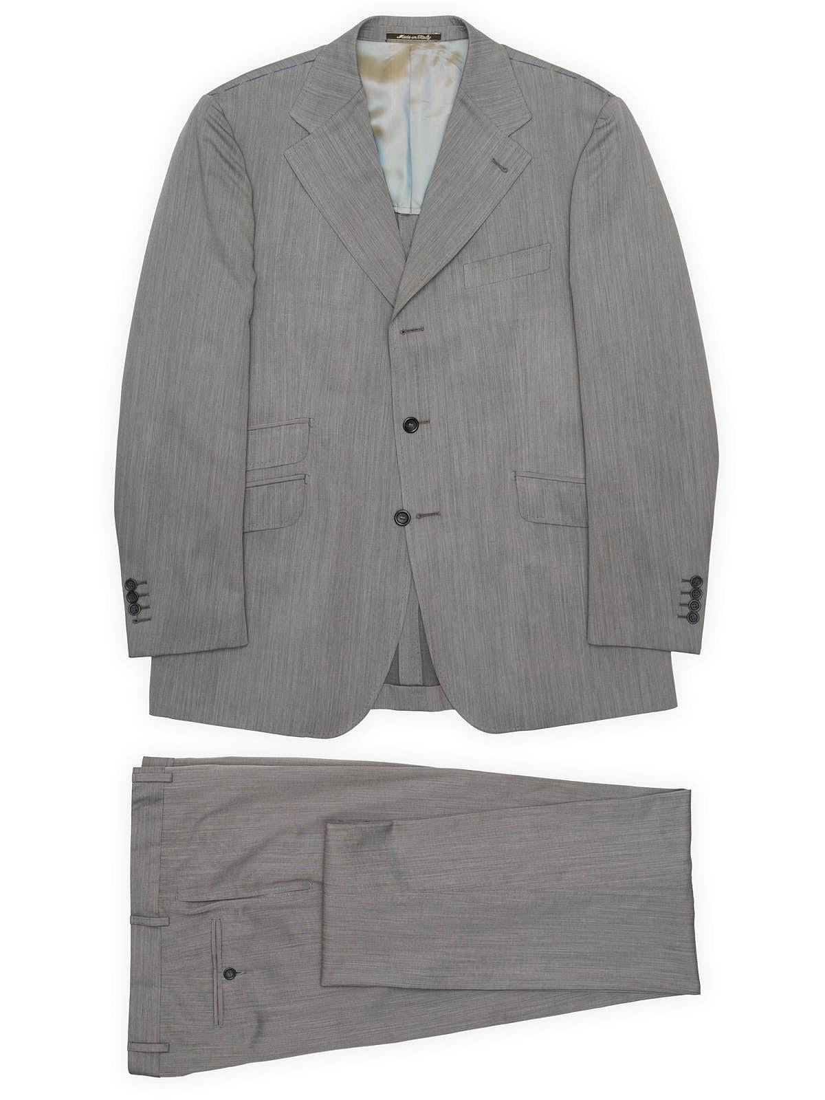 STUVARD MOOIS Light Gray Wool-Polyamide Suit EU 56 NEW US 44