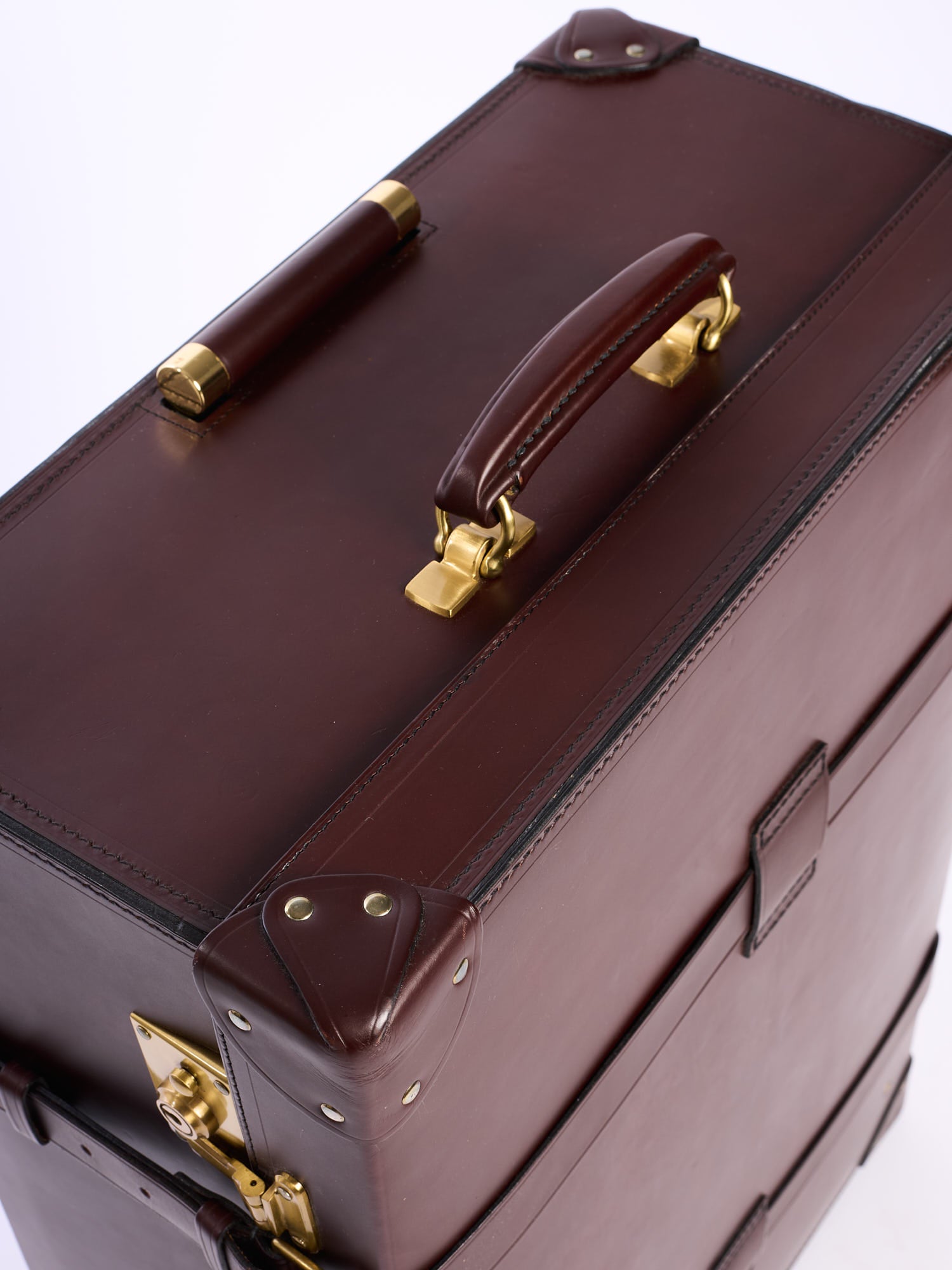 SWAINE "CHESTERFORD" Handmade Bridle Leather Trolly Suitcase 28"