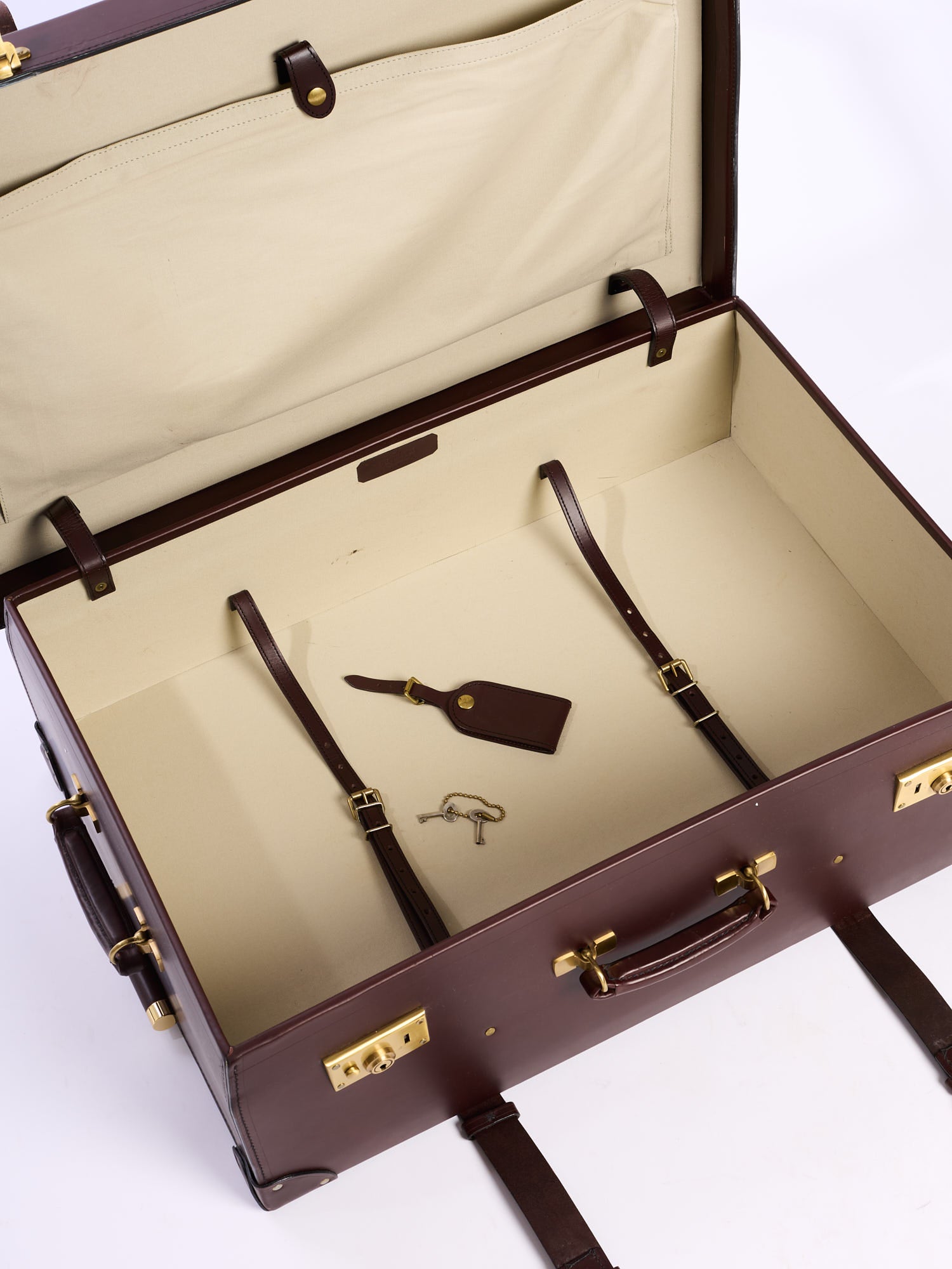 SWAINE "CHESTERFORD" Handmade Bridle Leather Trolly Suitcase 28"