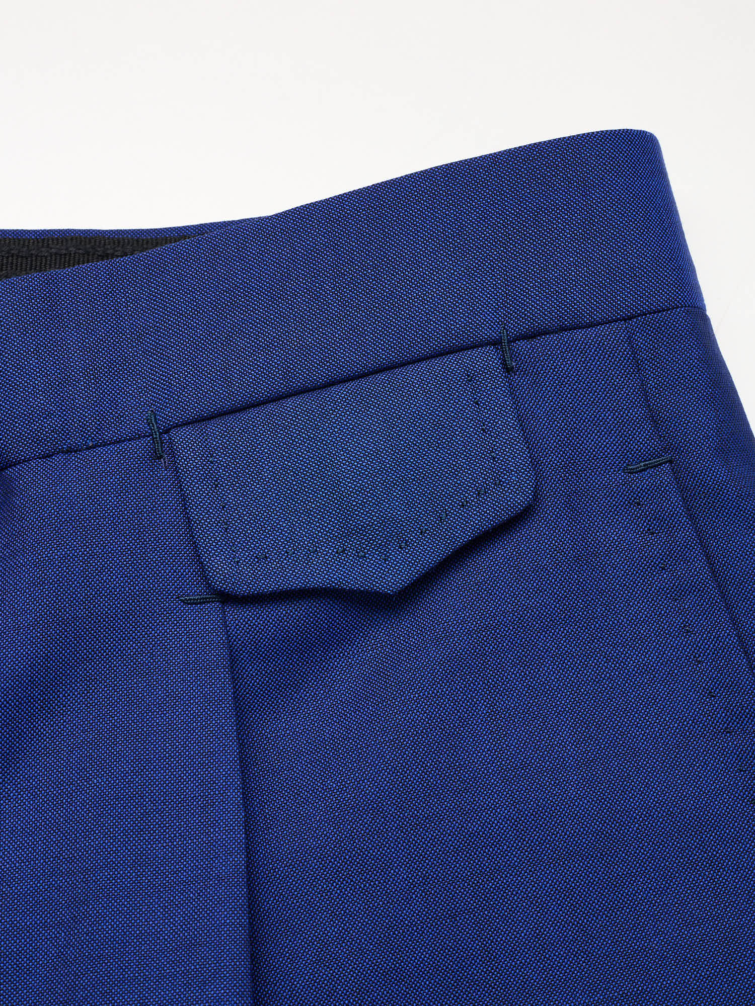 Sartoria CHIAIA Bespoke Handmade Blue Mohair Dress Pants EU 48 US 32