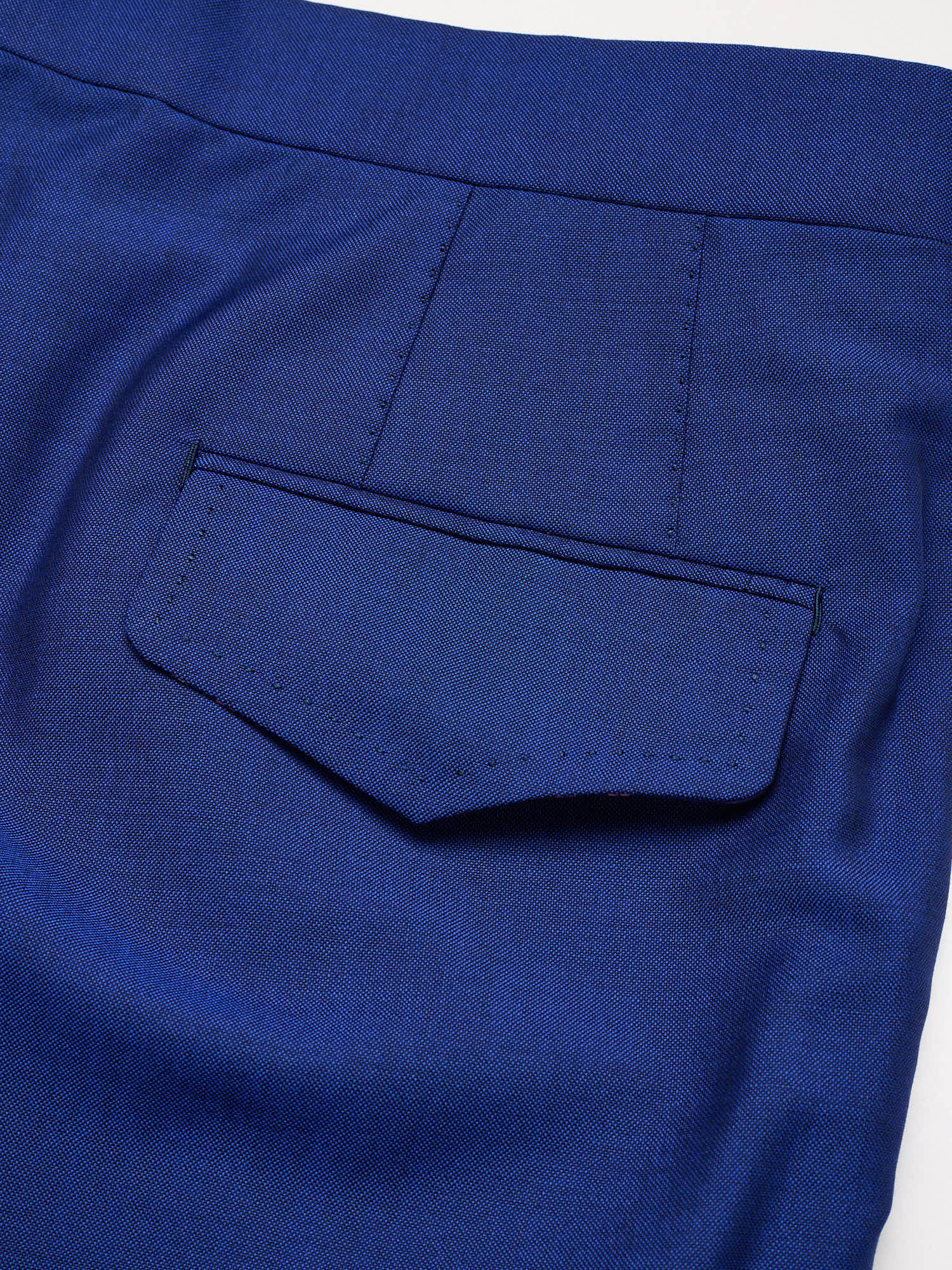 Sartoria CHIAIA Bespoke Handmade Blue Mohair Dress Pants EU 48 US 32