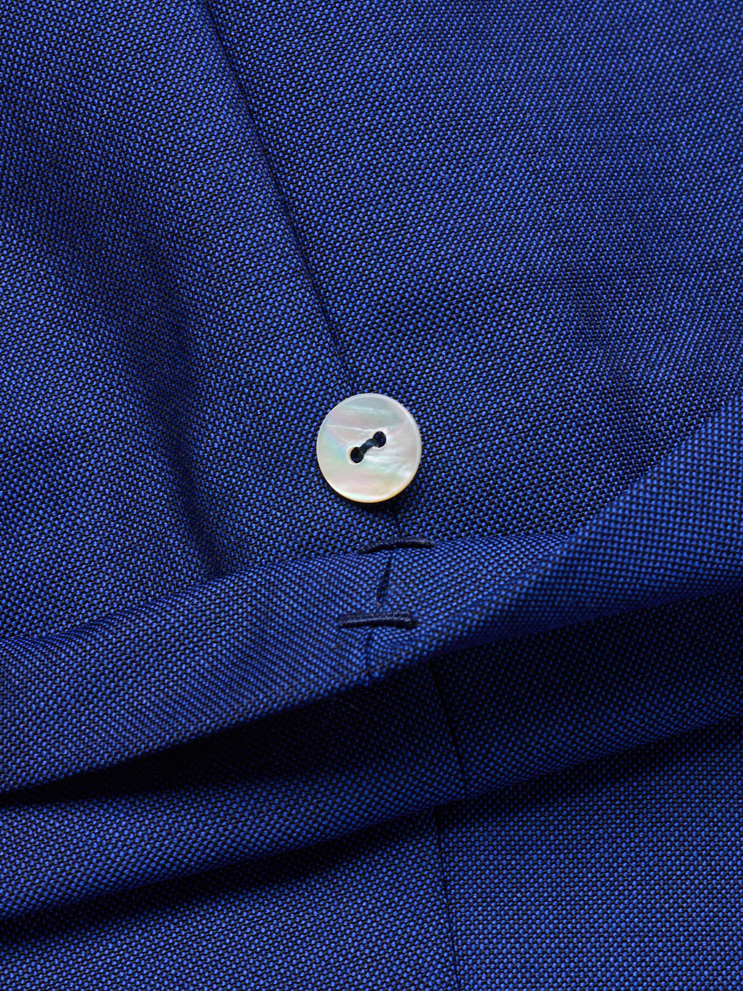 Sartoria CHIAIA Bespoke Handmade Blue Mohair Dress Pants EU 48 US 32