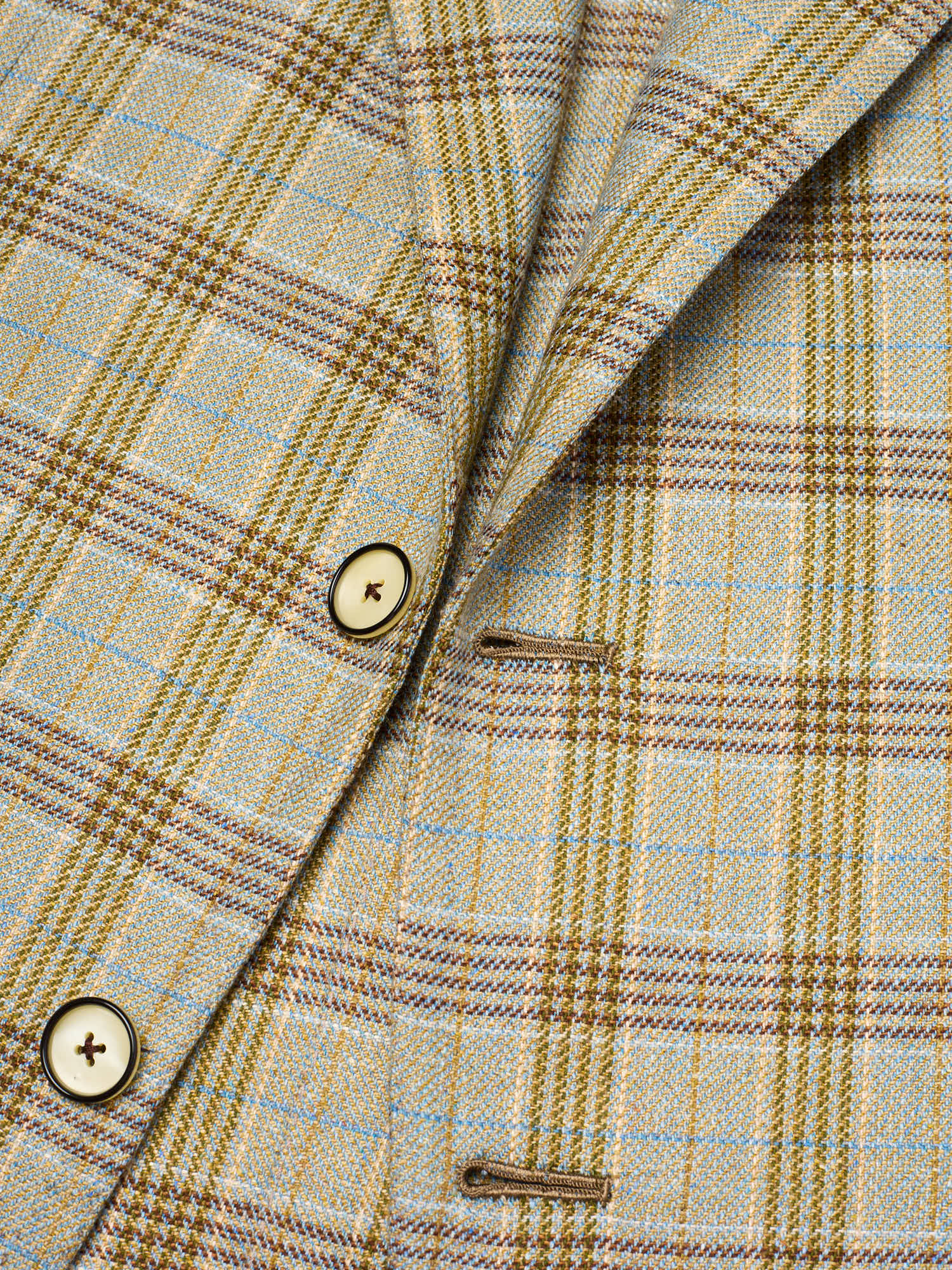 Sartoria CHIAIA Bespoke Handmade Plaid Cashmere Jacket EU 48 NEW US 38