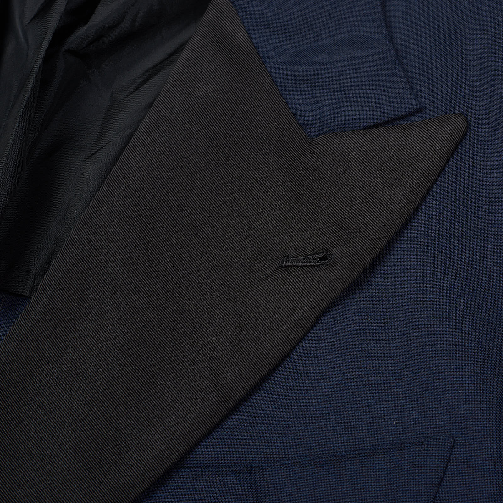 Sartoria CHIAIA Bespoke Handmade Midnight Blue Wool Tuxedo Suit EU 50 NEW US 38-40