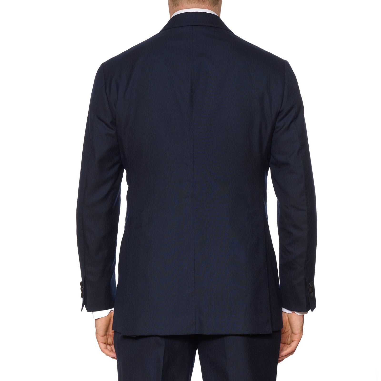 Sartoria CHIAIA Bespoke Handmade Midnight Blue Wool Tuxedo Suit EU 50 NEW US 38-40