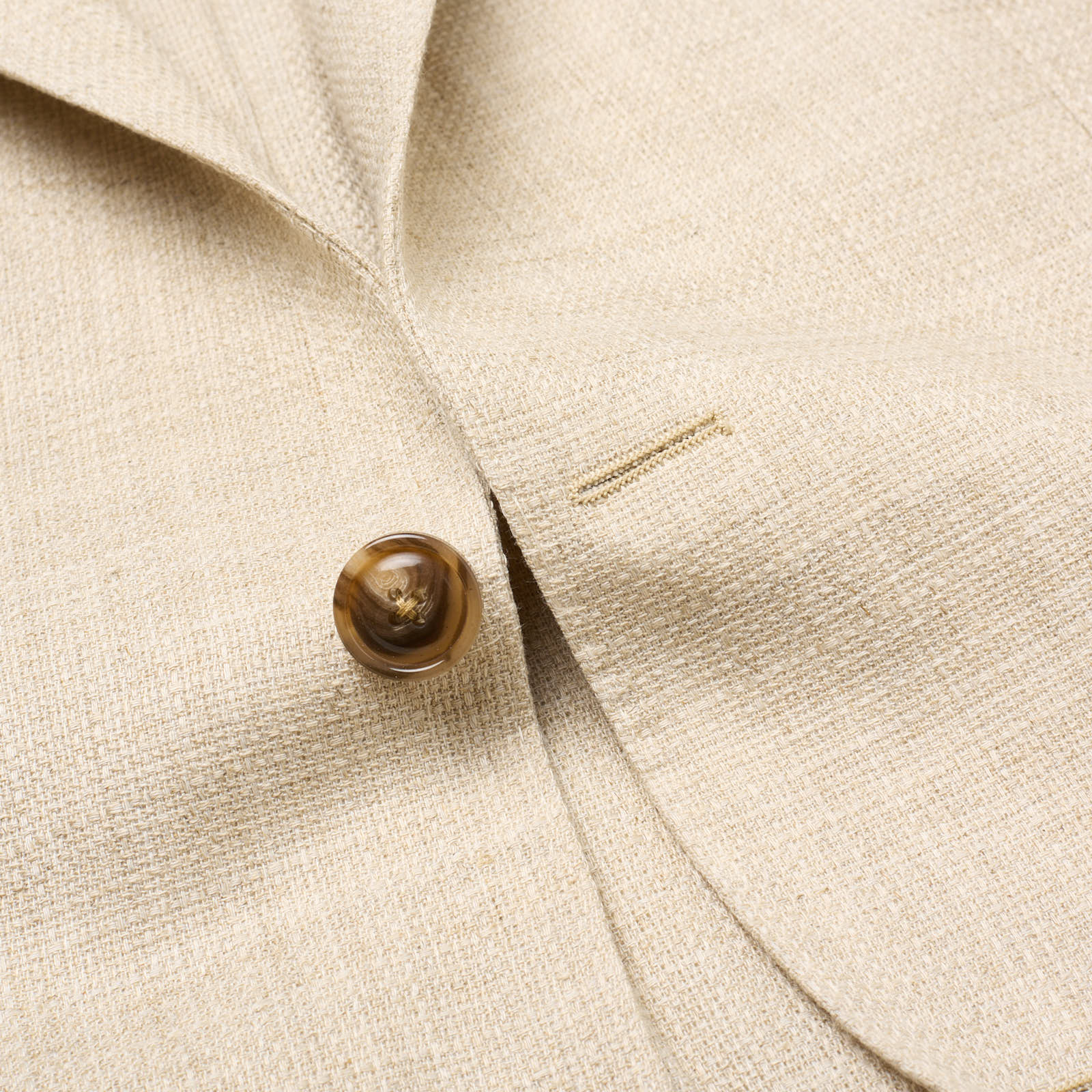SARTORIA PARTENOPEA Beige Linen Hopsack Jacket NEW Current Model