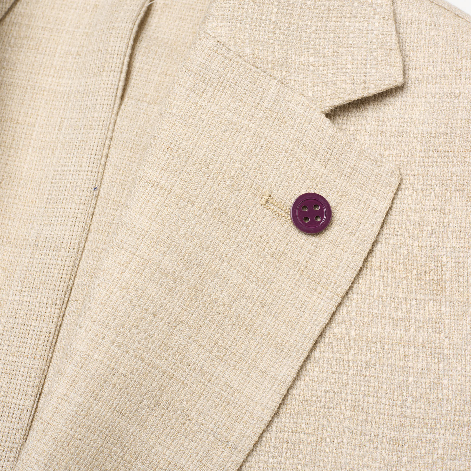 SARTORIA PARTENOPEA Beige Linen Hopsack Jacket NEW Current Model