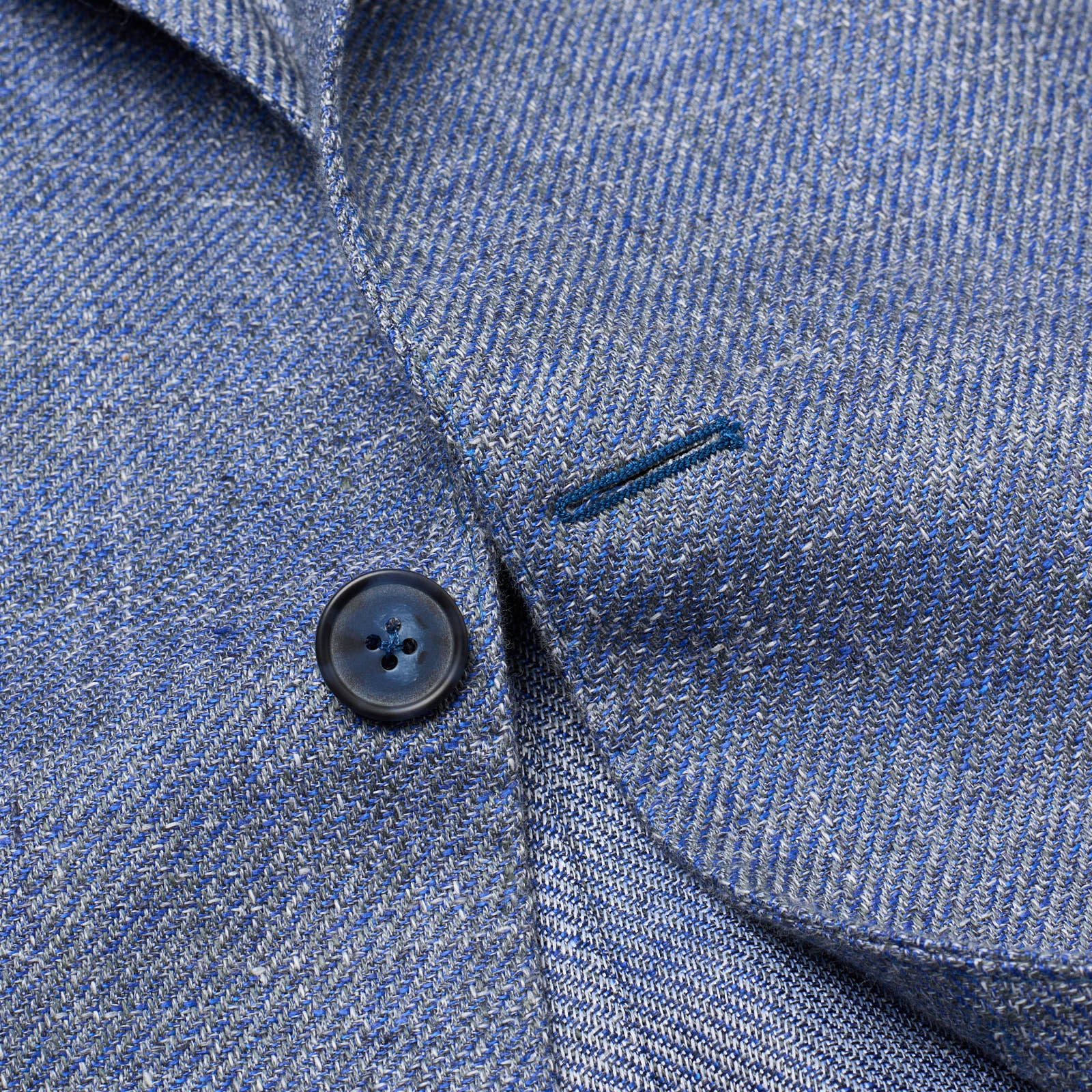 SARTORIA PARTENOPEA Blue Linen-Cotton Unlined Jacket NEW  Current Model
