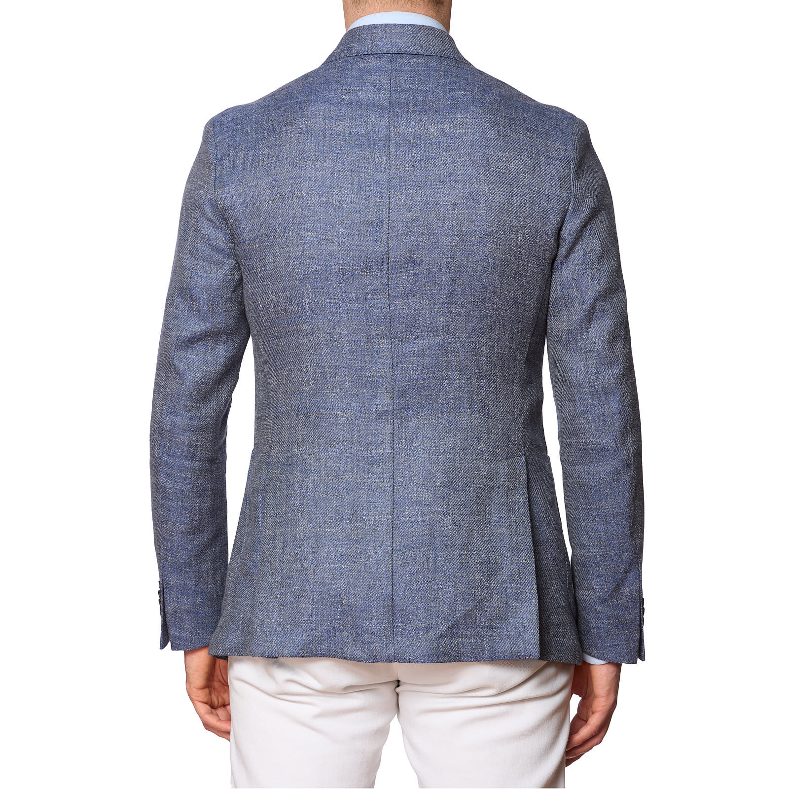 SARTORIA PARTENOPEA Blue Linen-Cotton Unlined Jacket EU 54 NEW US 44 Current Model