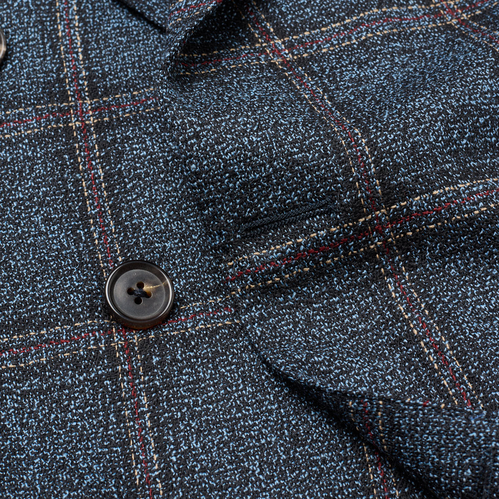 SARTORIA PARTENOPEA Blue Plaid Wool Unlined DB Jacket EU 48 NEW US 38 Current Model