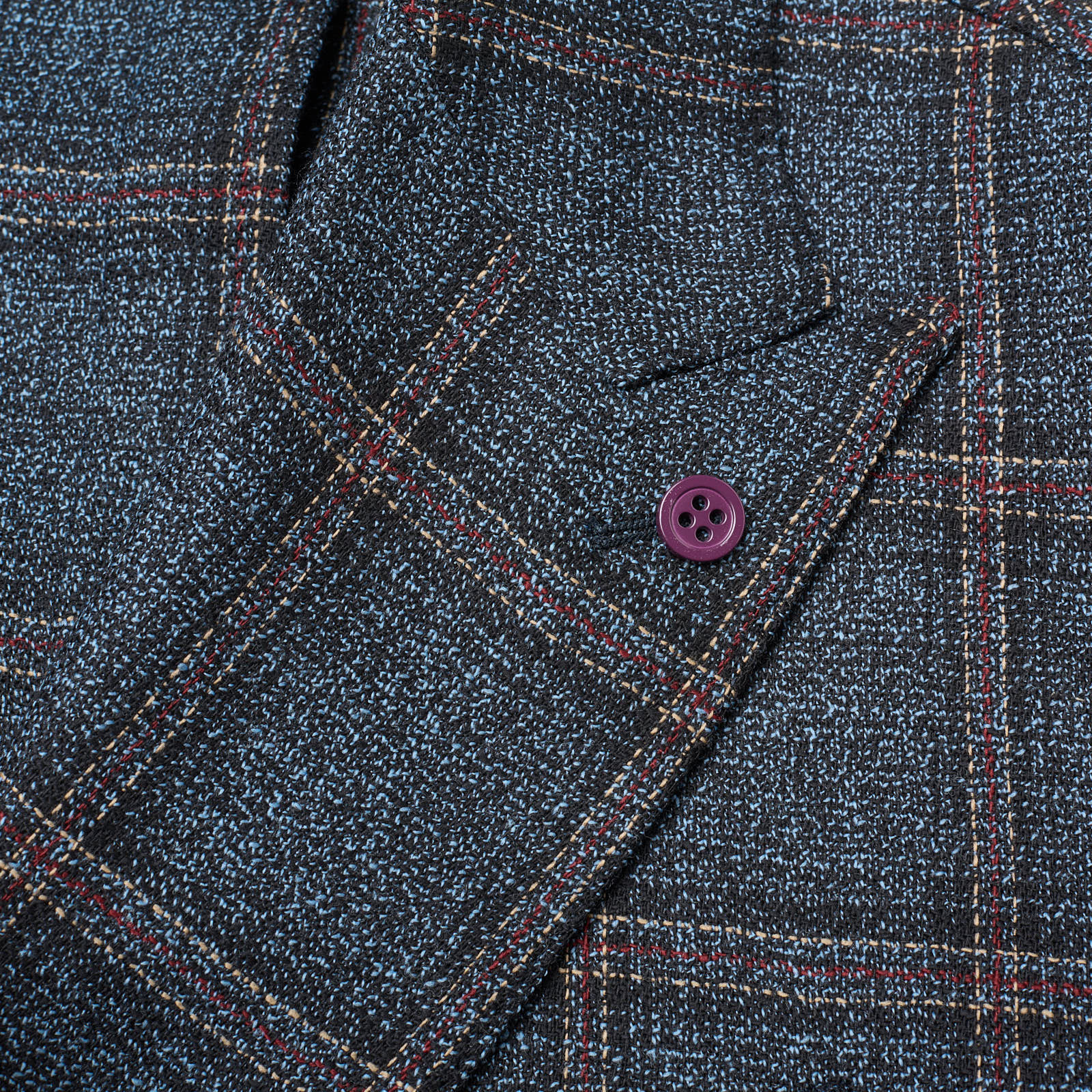 SARTORIA PARTENOPEA Blue Plaid Wool Unlined DB Jacket EU 48 NEW US 38 Current Model