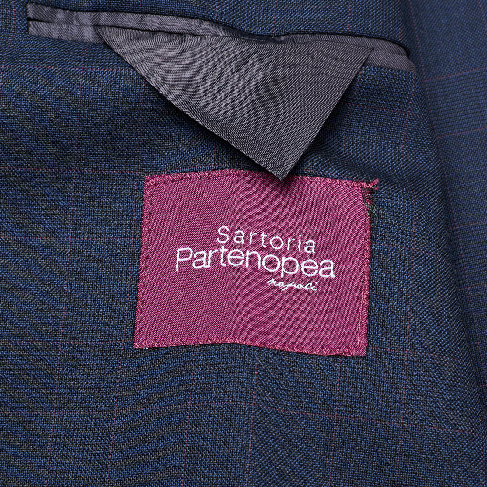 SARTORIA PARTENOPEA Blue Plaid Wool Unlined Suit NEW  Current Model