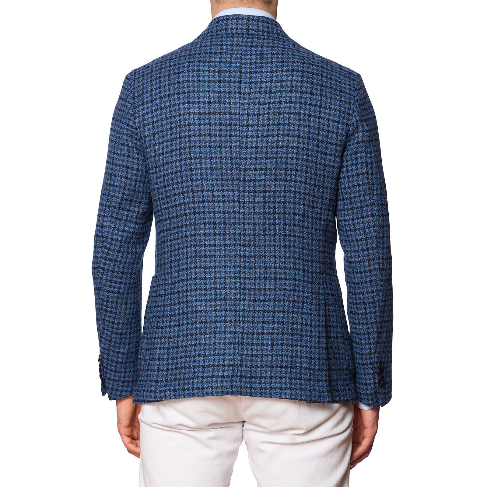 SARTORIA PARTENOPEA Blue Shepherd's Check Wool Jacket EU 48 NEW US 38 Current Model