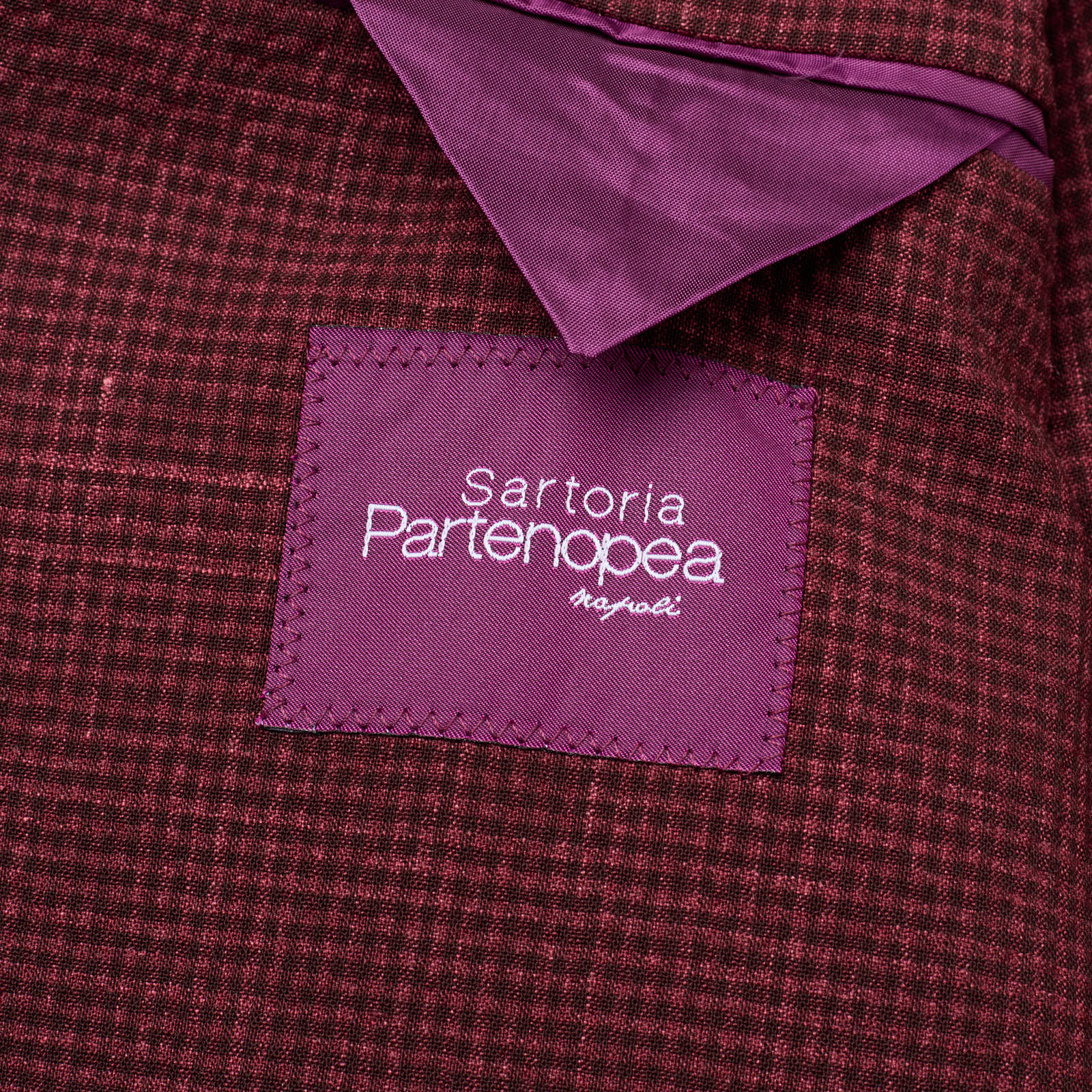 SARTORIA PARTENOPEA Red Wool-Silk-Linen Peak Lapel Jacket NEW Current Model