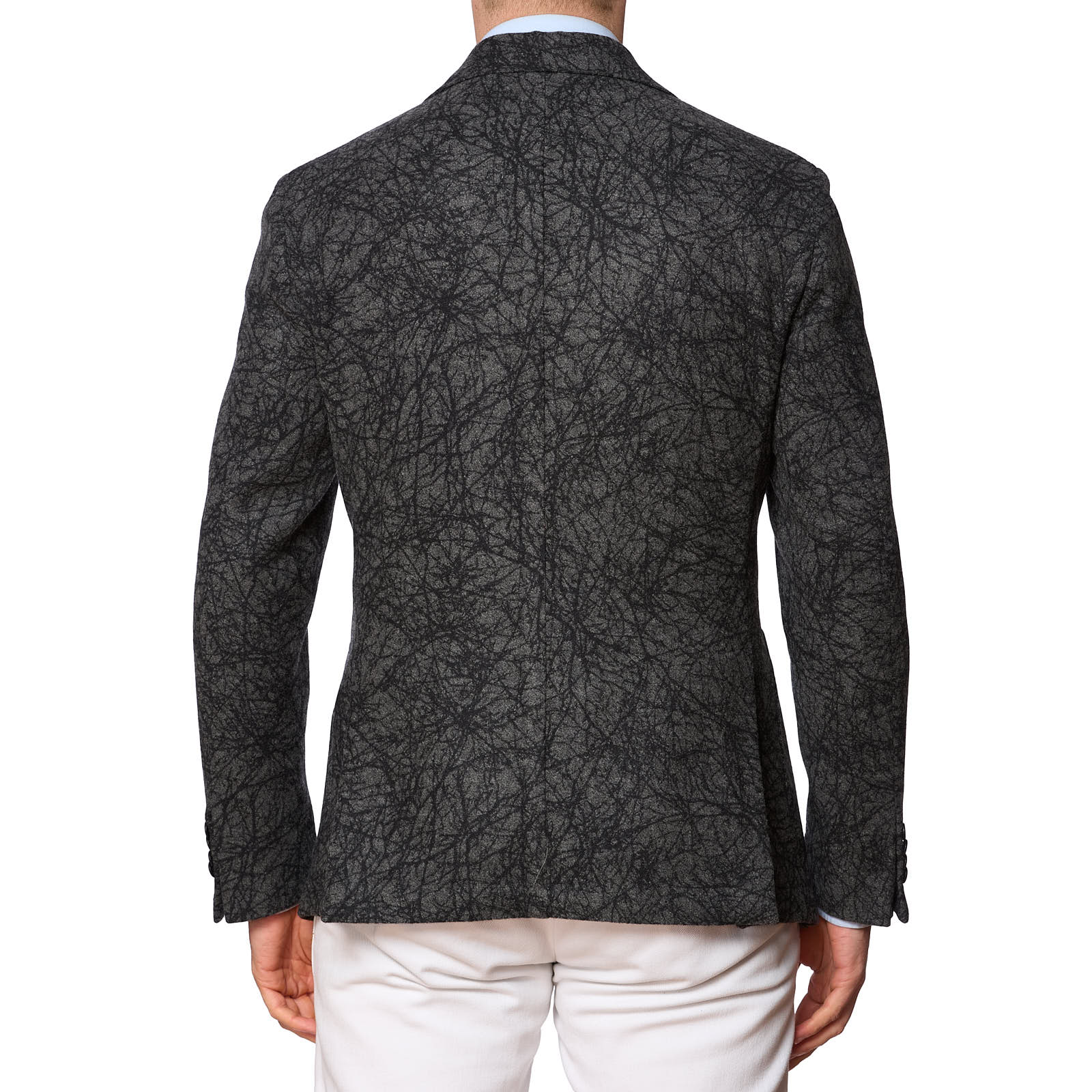 SARTORIA PARTENOPEA Gray Fancy Wool-Cashmere Jacket EU 50 NEW US 40  Current Model
