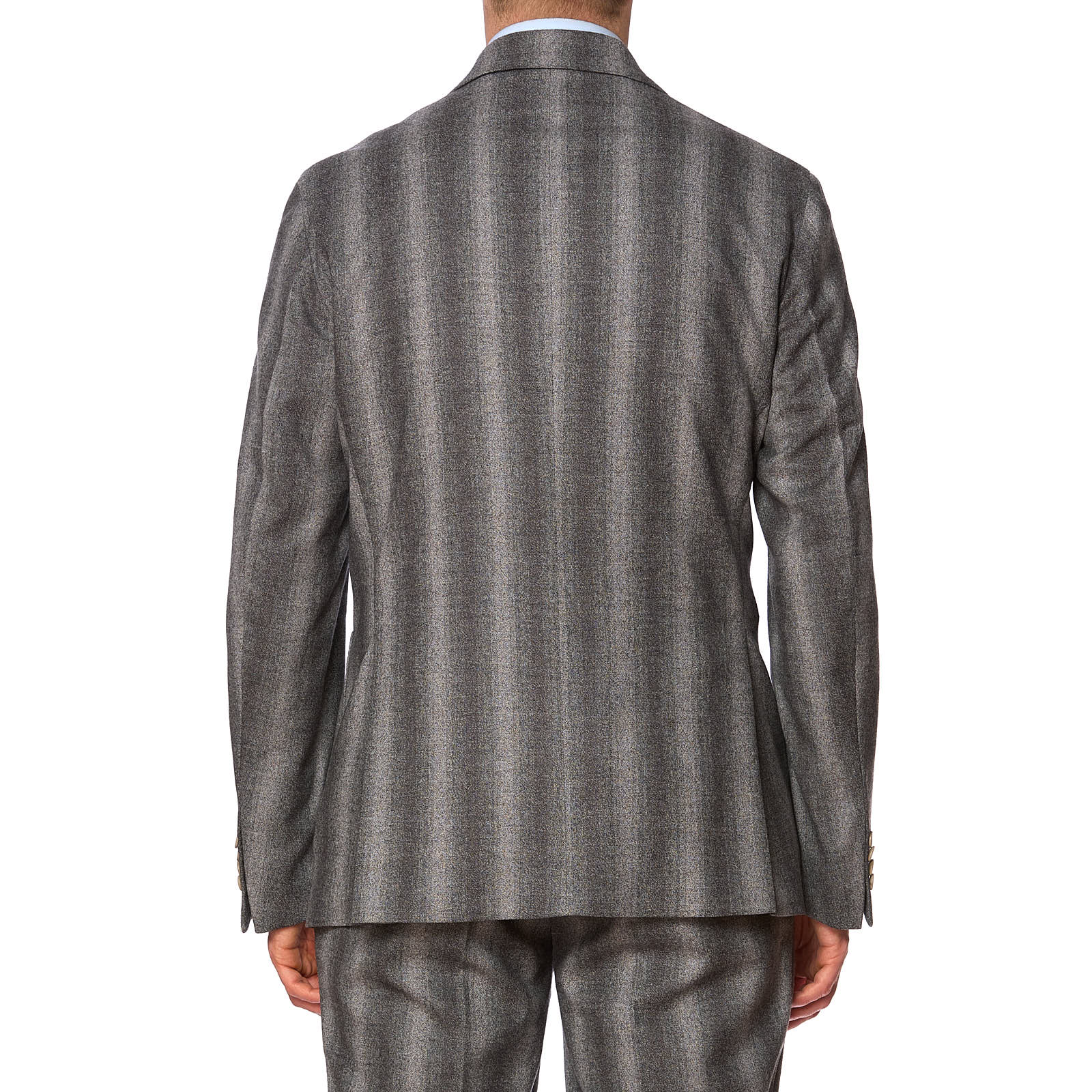 SARTORIA PARTENOPEA Gray Striped Wool Suit EU 52 NEW US 42  Current Model