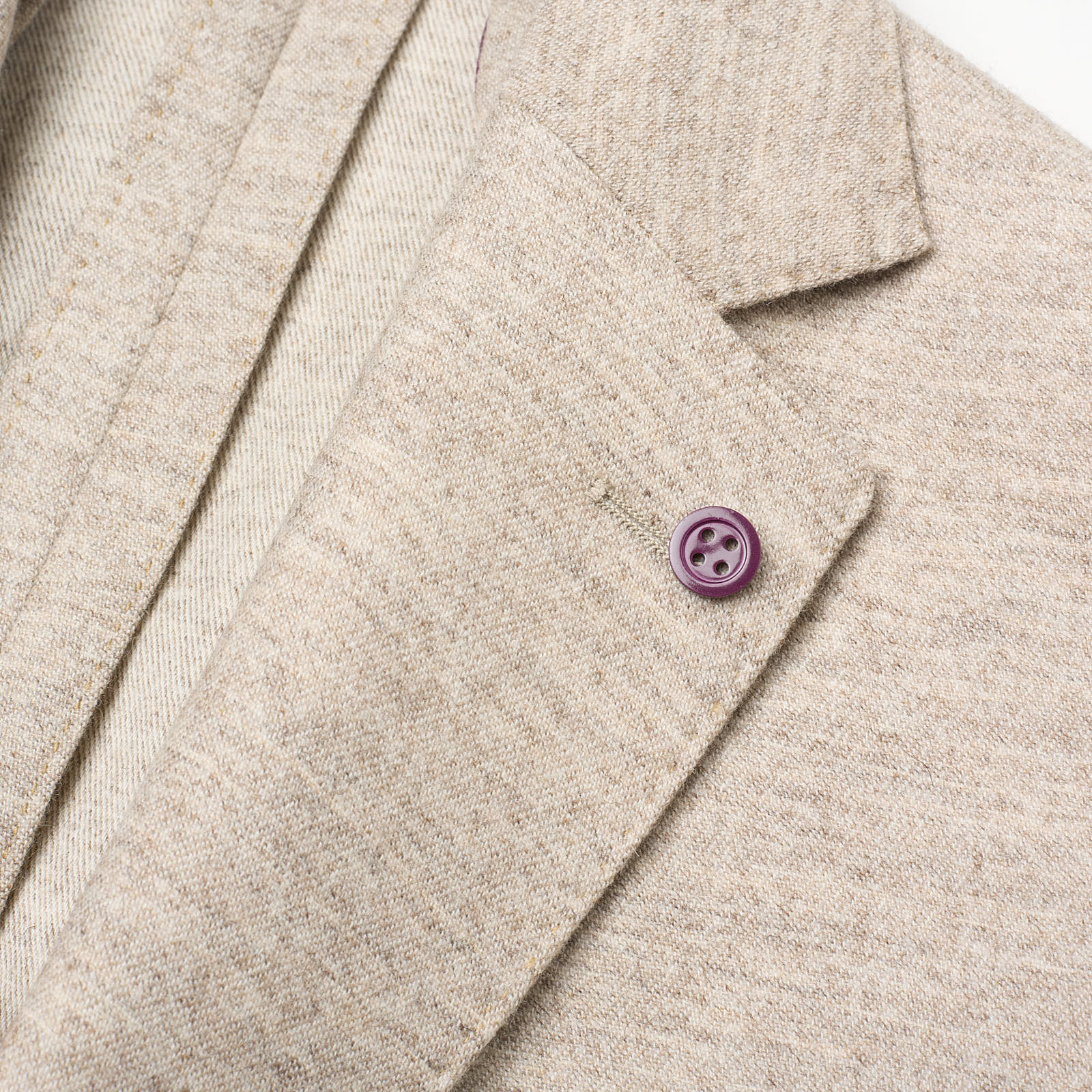 SARTORIA PARTENOPEA Beige Wool-Cashmere Unlined Jacket NEW Current Model