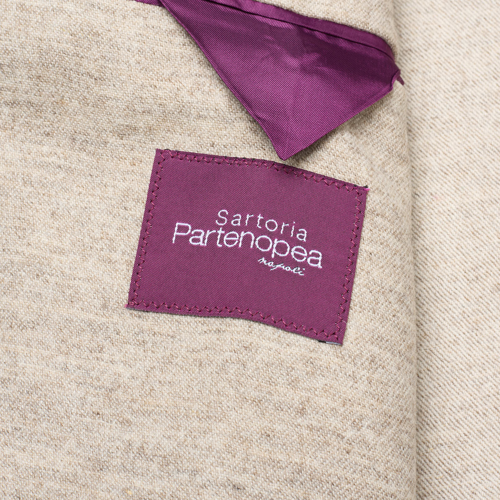 SARTORIA PARTENOPEA Beige Wool-Cashmere Unlined Jacket NEW Current Model