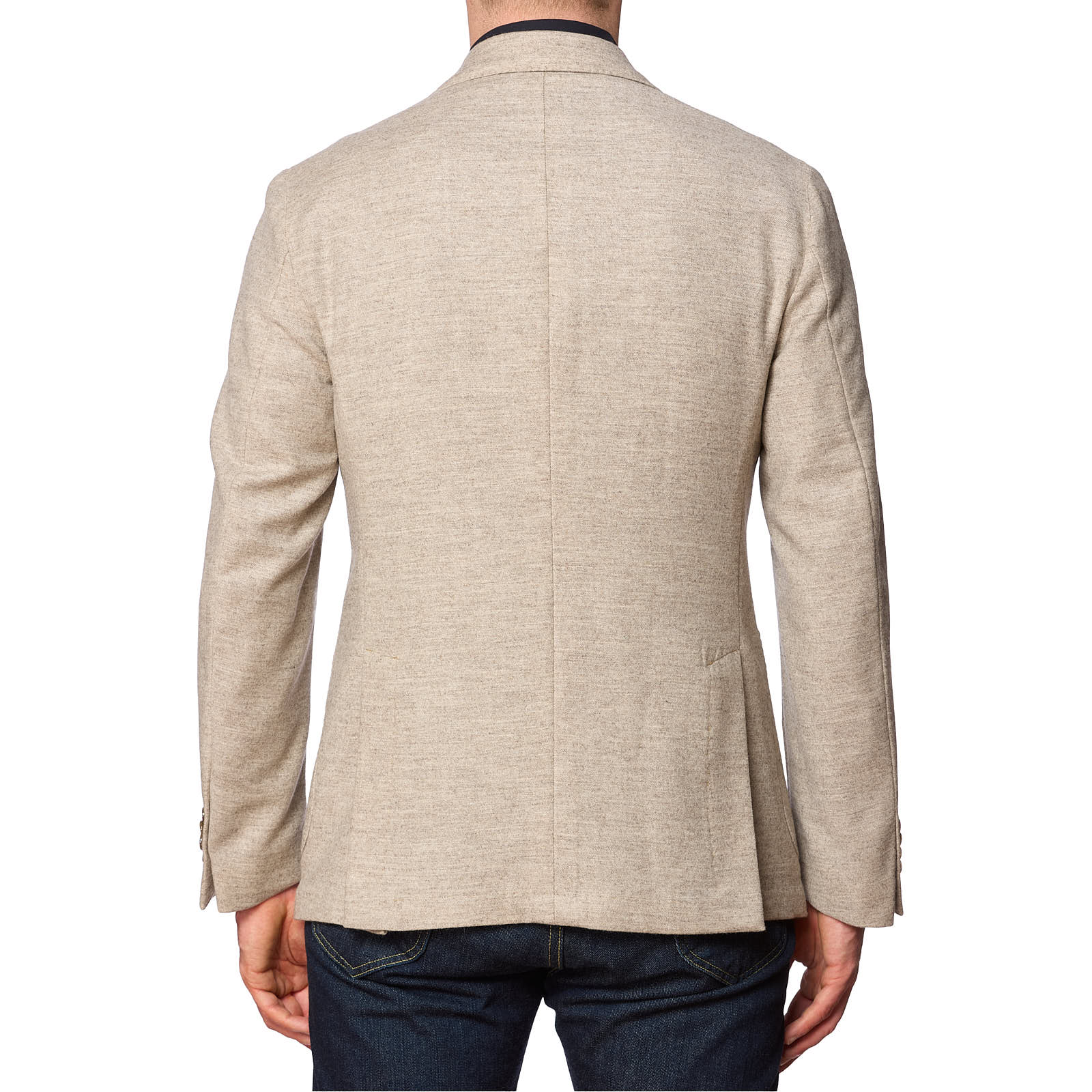 SARTORIA PARTENOPEA Beige Wool-Cashmere Unlined Jacket NEW  Current Model