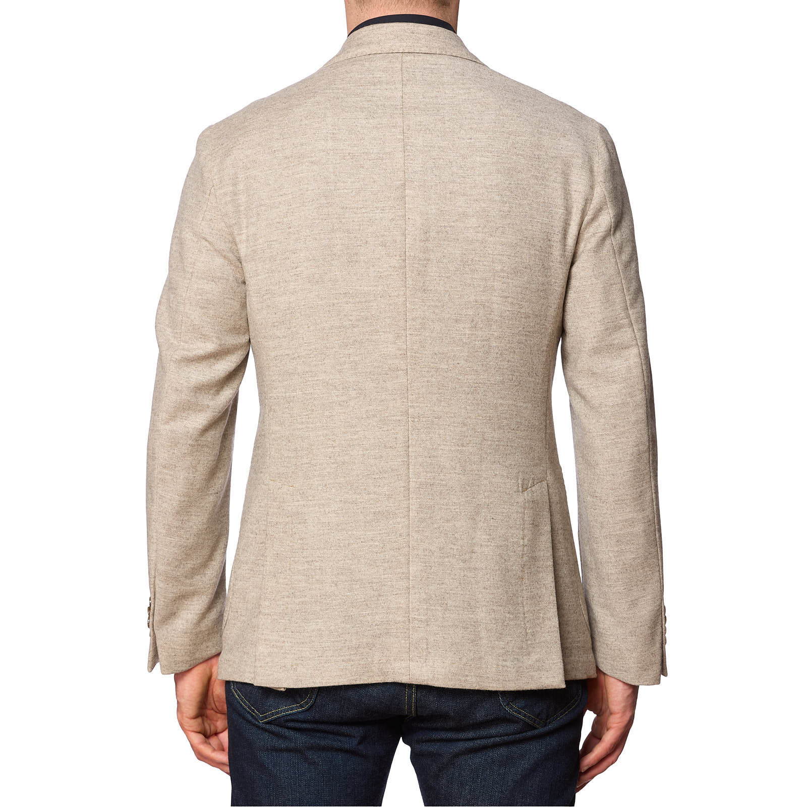SARTORIA PARTENOPEA Beige Wool-Cashmere Unlined Jacket NEW Current Model
