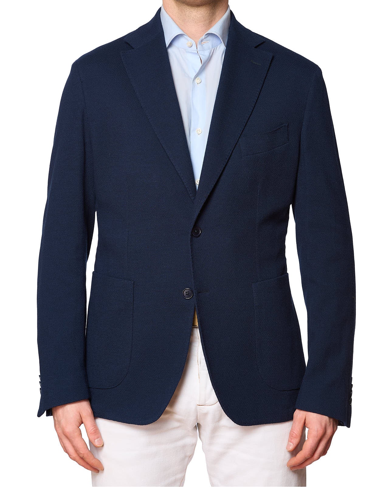 SARTORIA PARTENOPEA Blue Cotton Jacket EU 54 NEW US 44 Current Model