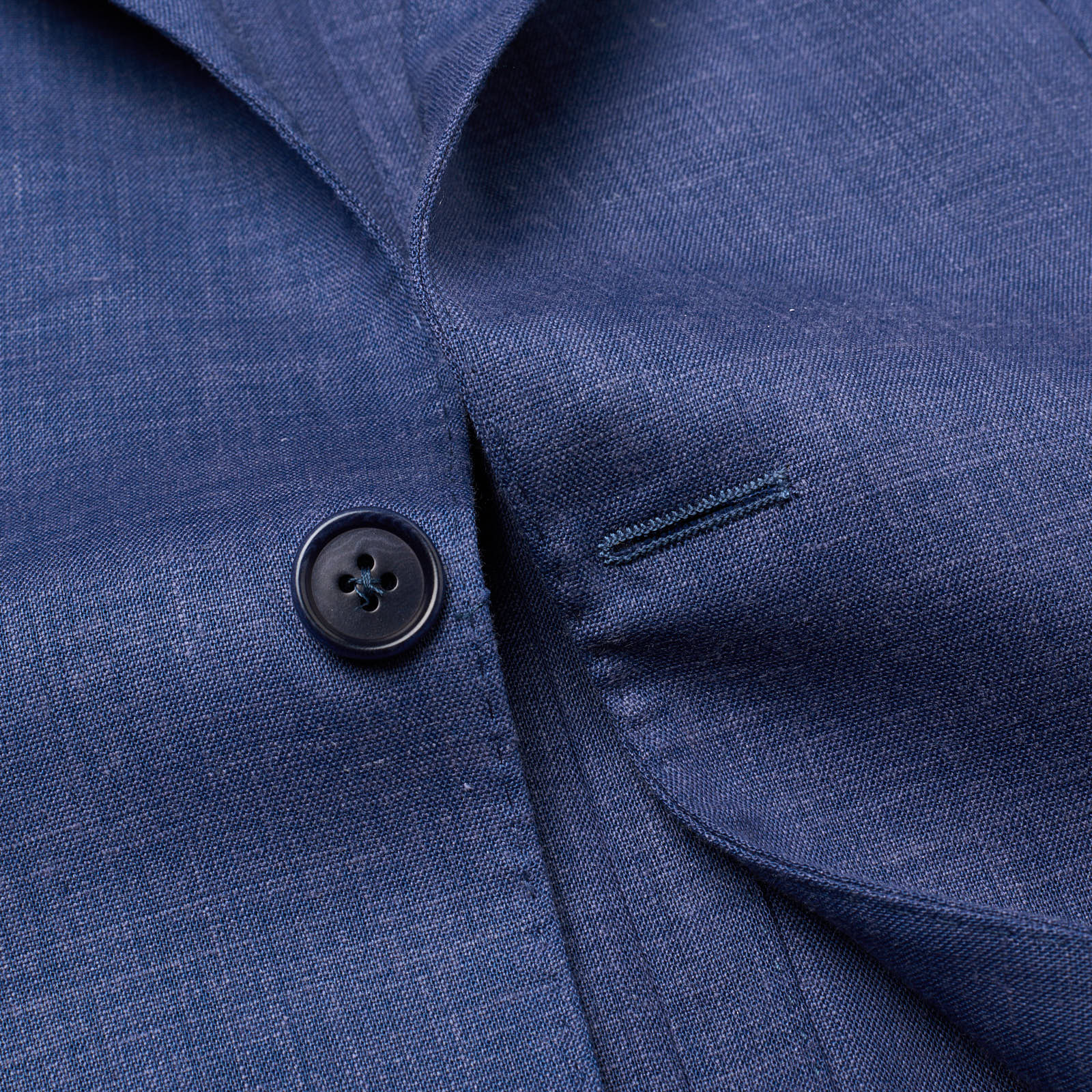 SARTORIA PARTENOPEA Blue Linen-Polyester Jacket NEW Current Model