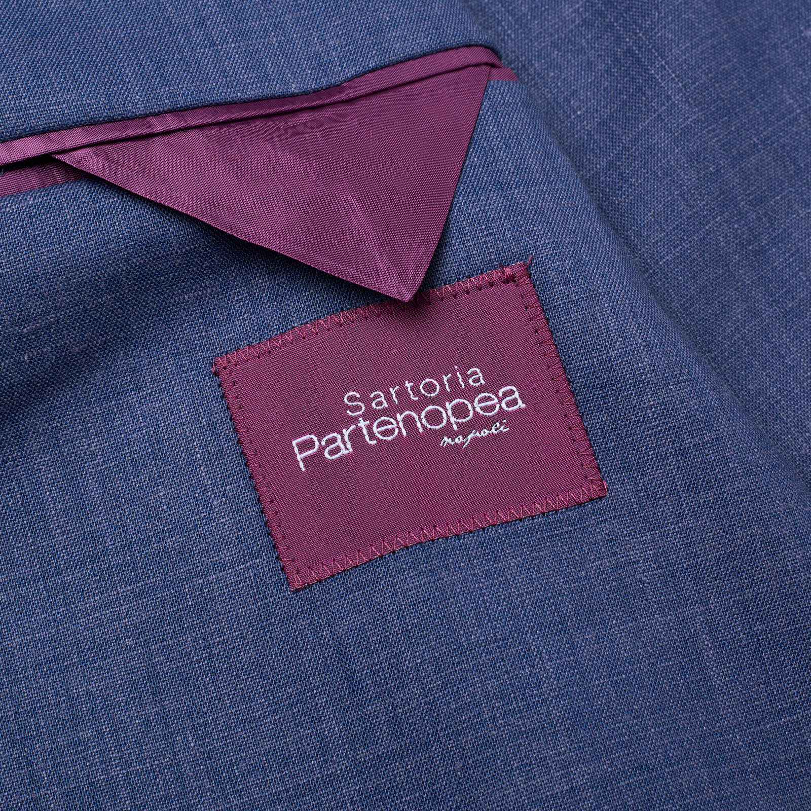 SARTORIA PARTENOPEA Blue Linen-Polyester Jacket NEW Current Model
