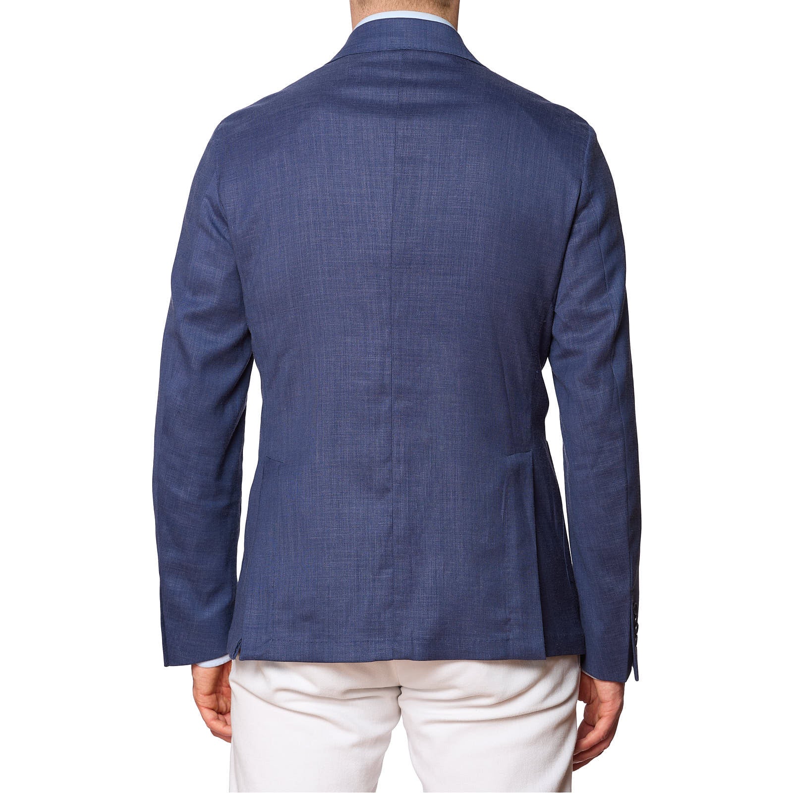 SARTORIA PARTENOPEA Blue Linen-Polyester Jacket NEW  Current Model